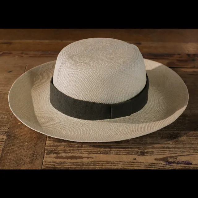 cappellificio-biellese-1935-genuine-safari-panama-con-nastro-in-lino-marrone image 1