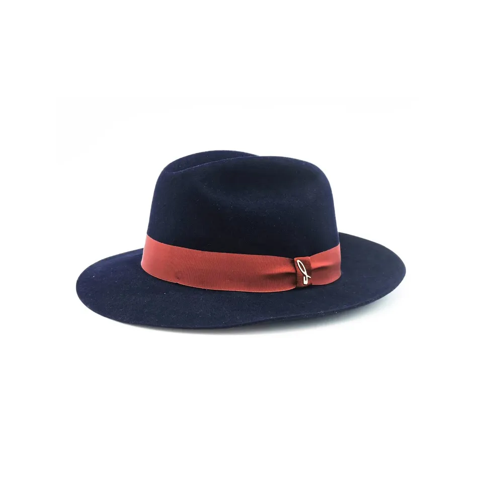 doria-1905-roberto-cappello-fedora-feltro-lapin-blu-notte image 1