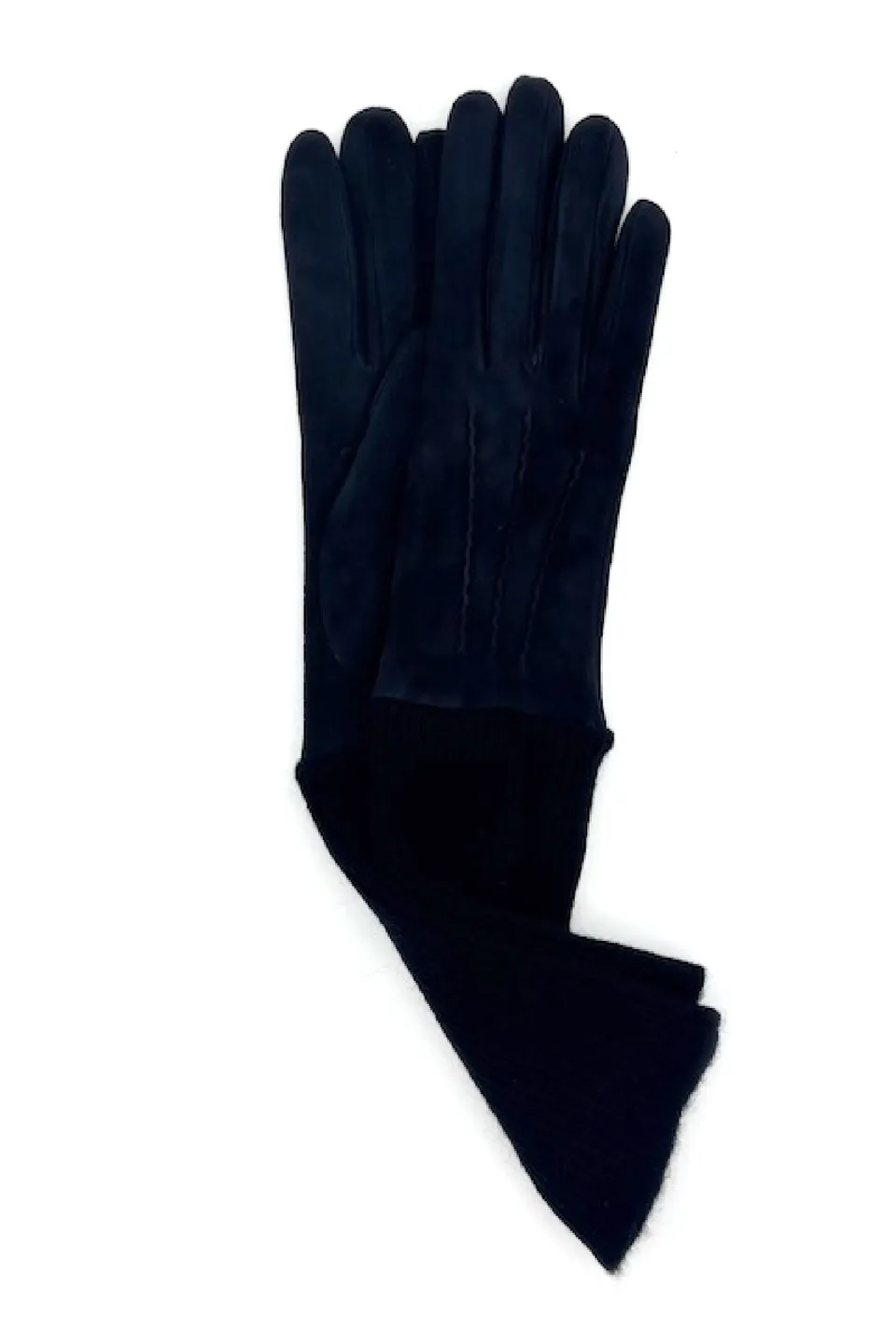 sermoneta-gloves-guanto-in-camoscio-con-fodera-e-polso-lungo-in-cashmere-nero-ne image 1