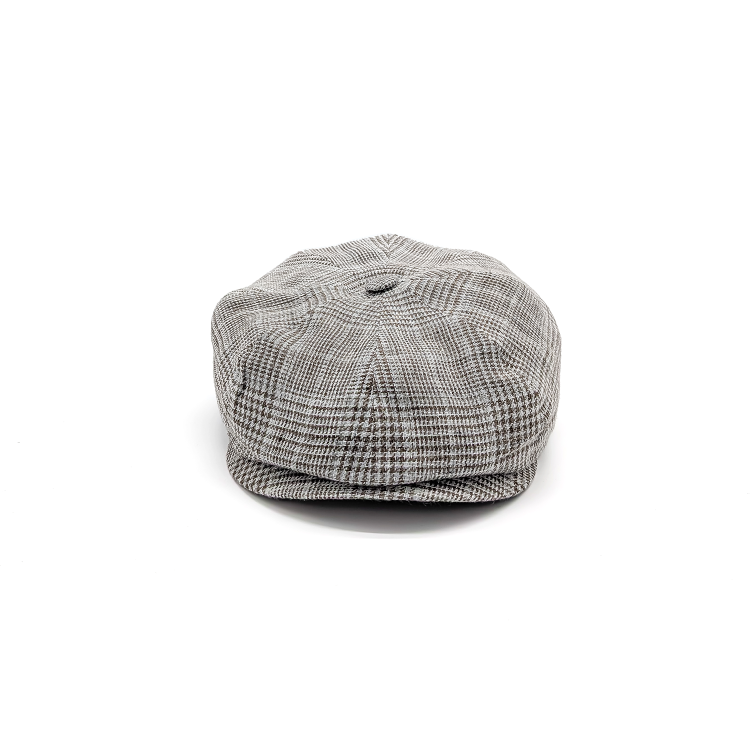 doria-1905-gatsby-berretto-a-spicchi-principe-di-galles-lino-grigio image 3