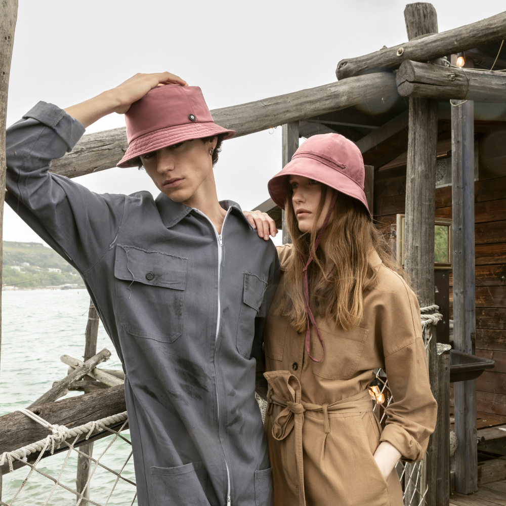doria-1905-boris-rain-cappello-bucket-impermeabile-rosa-bauxite image 2