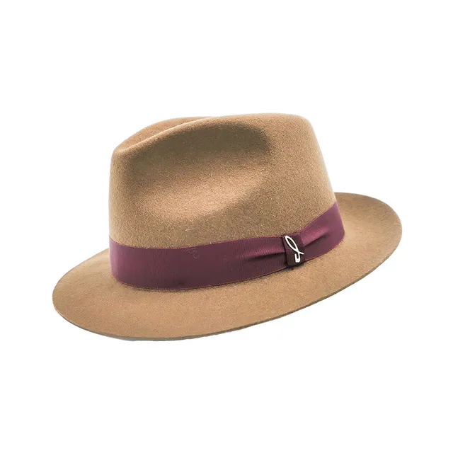 doria-1905-droplet-cappello-drop-ala-stretta-in-feltro-di-lana-havana image 1