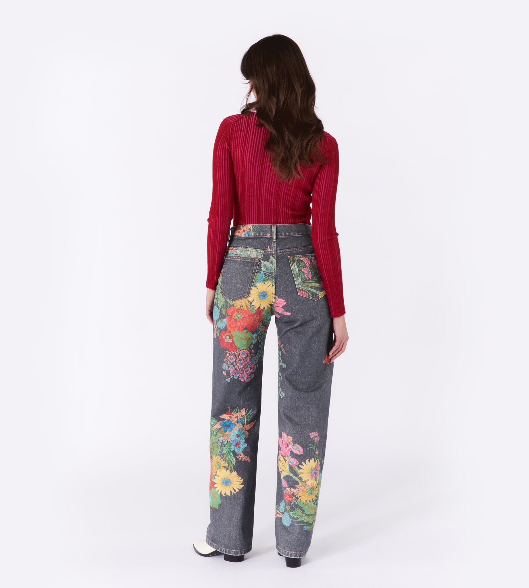 mantero-1902-marghe-jeans-in-cotone-stampato-effetto-stone-washed-gamba-larga-co image 5