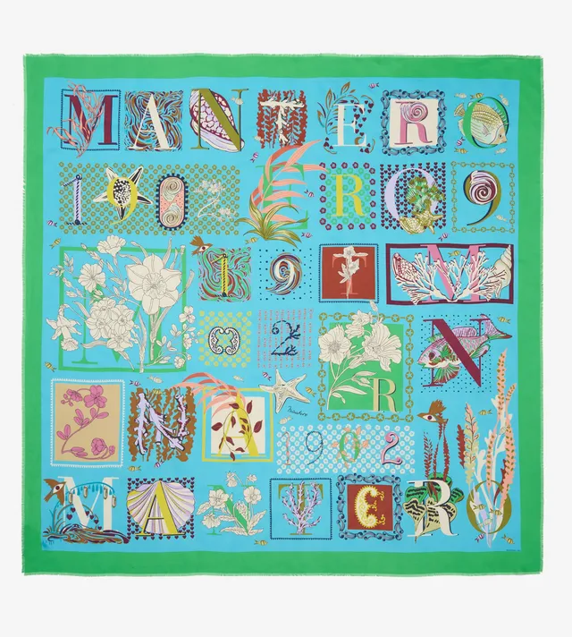 mantero-1902-the-greenhouse-memories-grand-carr-140x140-cm-con-frange-a-mano-mad image 1