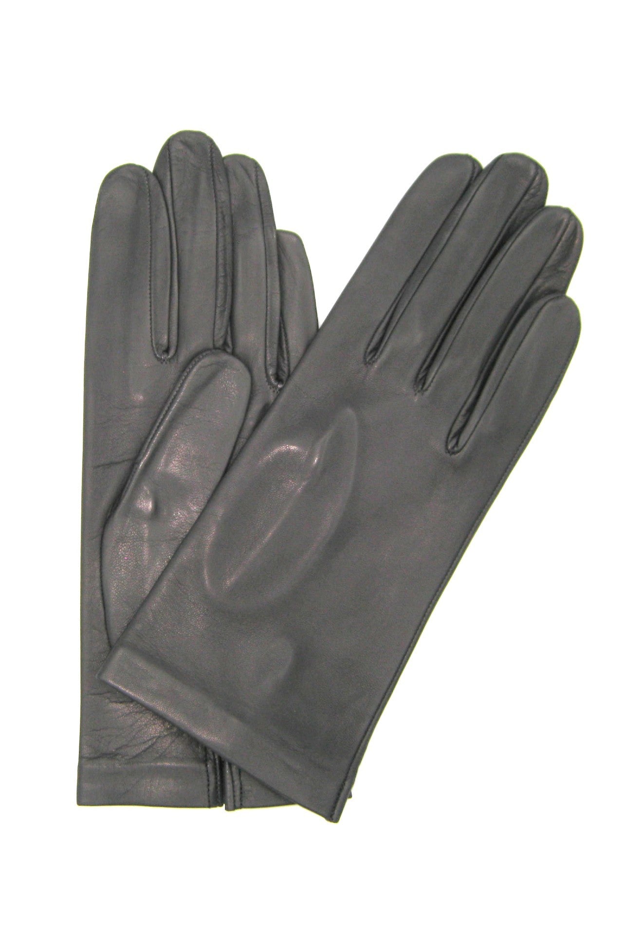 sermoneta-gloves-guanto-classico-in-nappa-foderato-di-seta-grigio-scuro-da-donna image 1