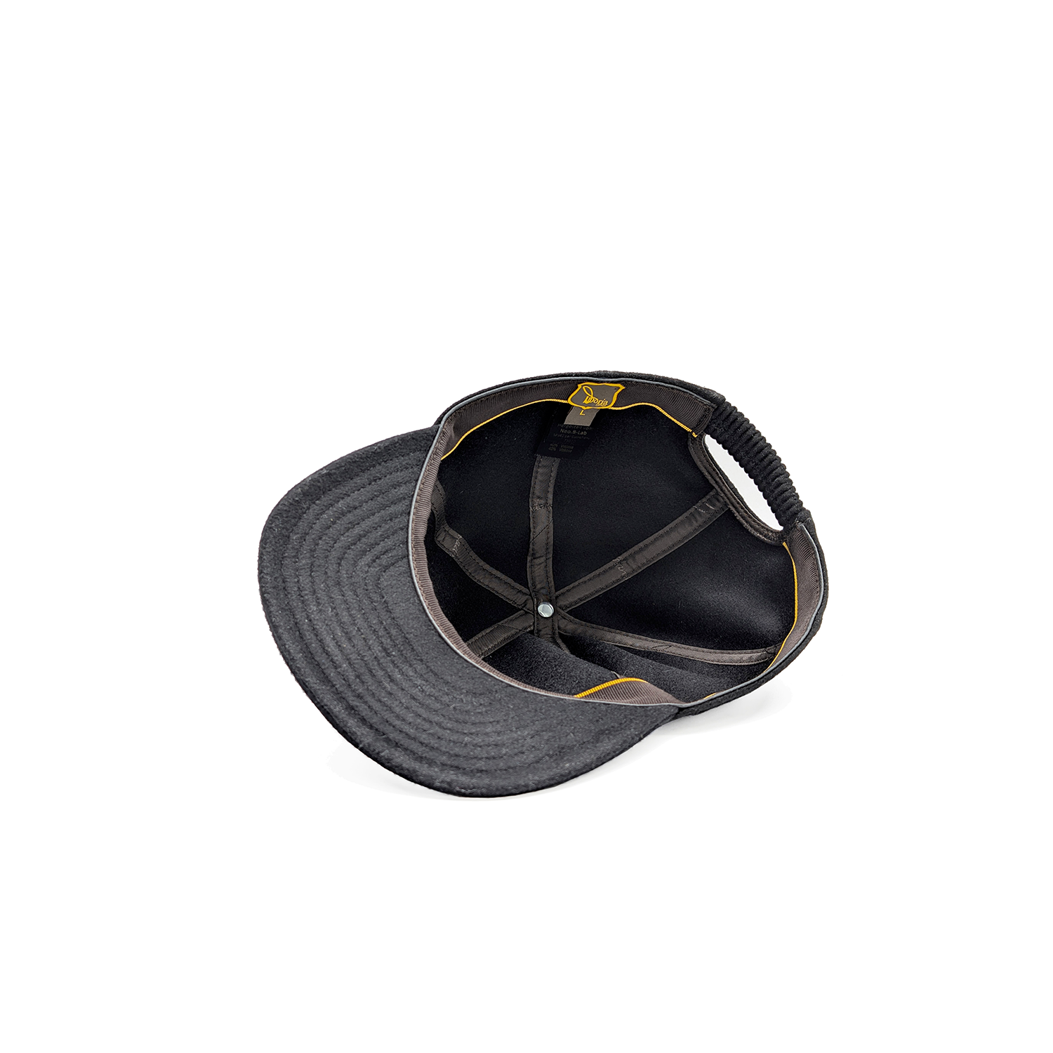 doria-1905-tender-berretto-baseball-arrotolabile-cashmere-nero image 5