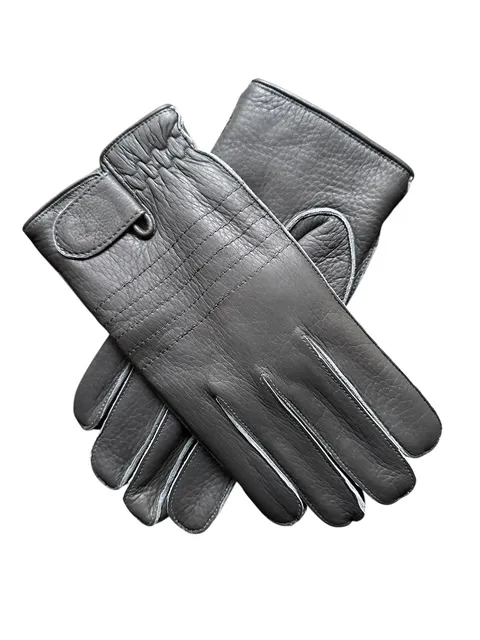 merola-gloves-guanti-in-pelle-di-daino-foderati-in-shearling-grigio image 1