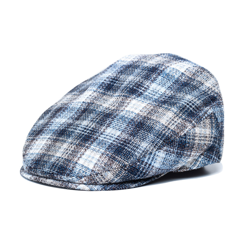 doria-1905-hobo-coppola-piatta-in-tartan-tufo-cielo-panna image 3