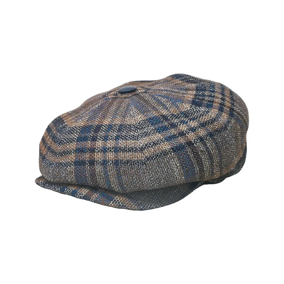 doria-1905-shelby-coppola-irlandese-8-spicchi-tartan-seta-lino image 1