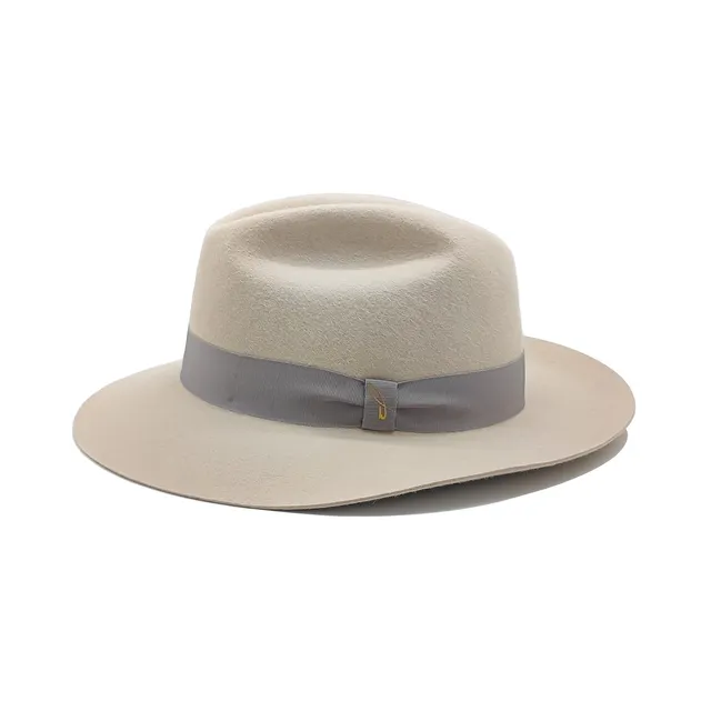 doria-1905-roberto-cappello-fedora-in-feltro-di-lapin-rasato-sabbia image 1