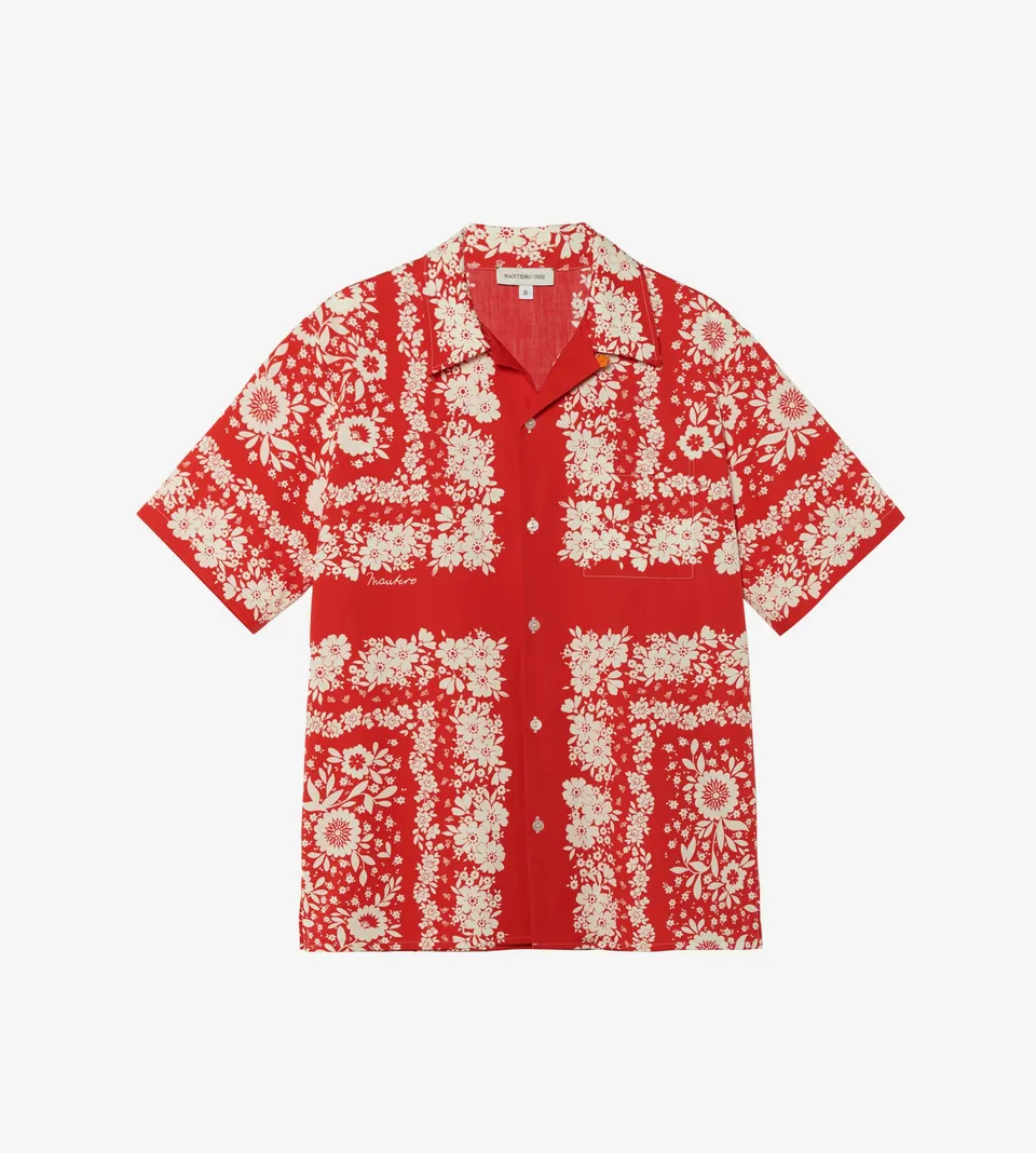 mantero-1902-aloha-camicia-hawaiana-in-cotone image 1