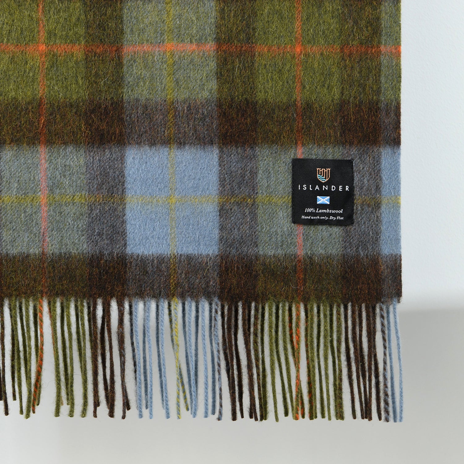 cappellificio-biellese-1935-lambswool-blanket-chestnut-blue-tartan image 1