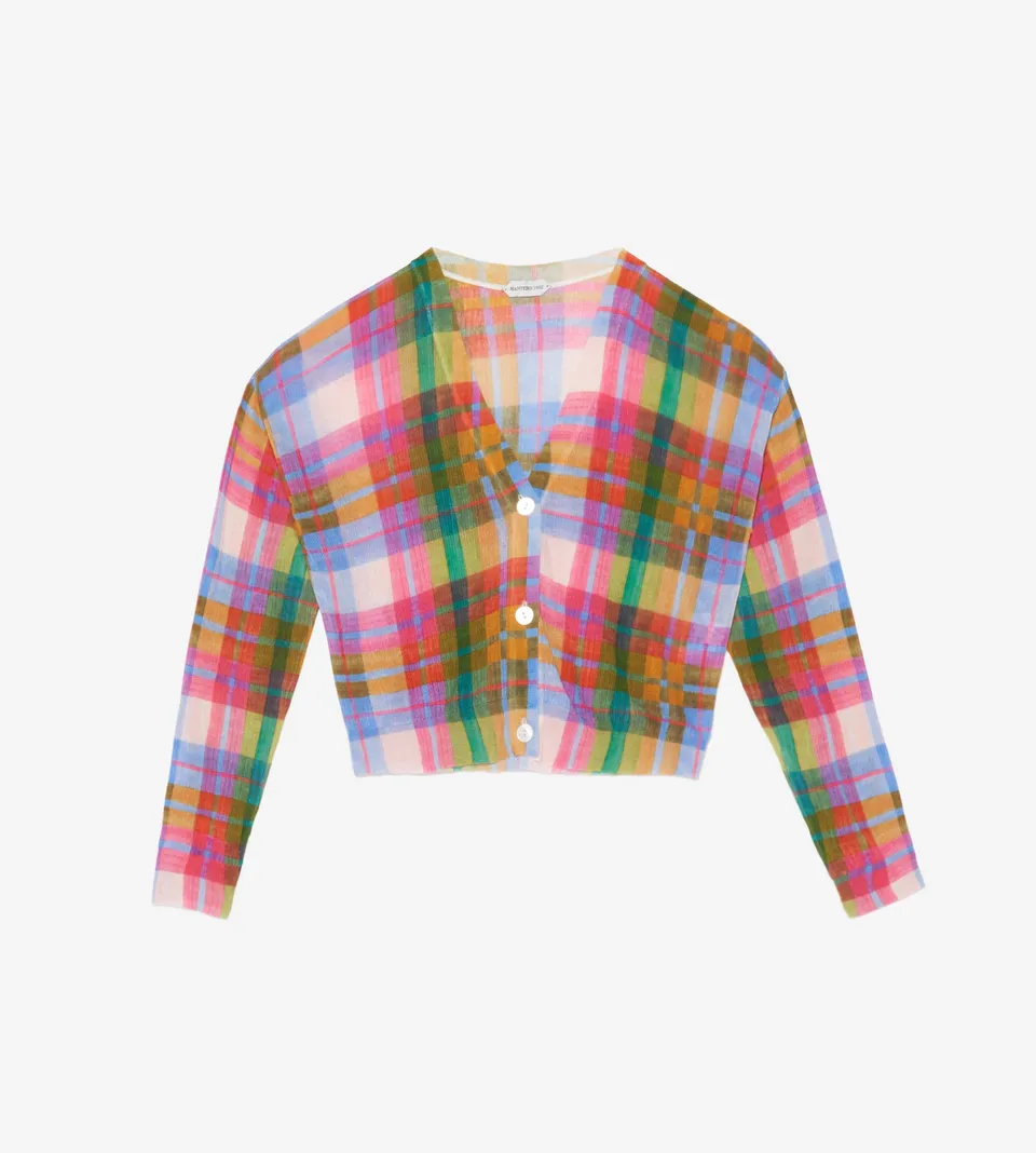 mantero-1902-kate-cardigan-maglia-cotone-cropped-s image 1