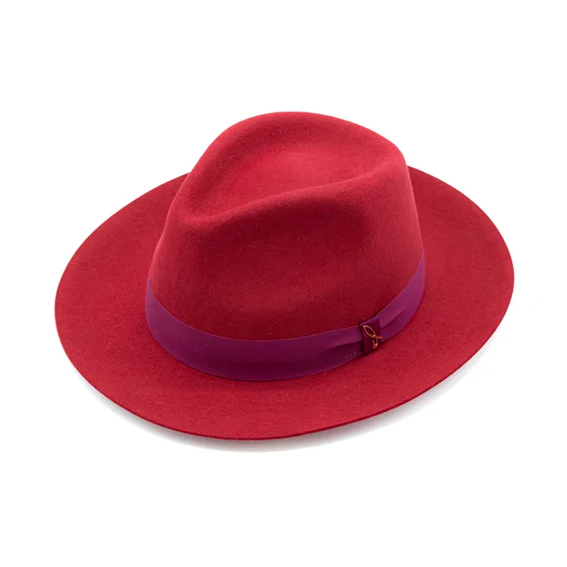 doria-1905-drop-cappello-in-feltro-di-lapin-rosso-acceso image 1