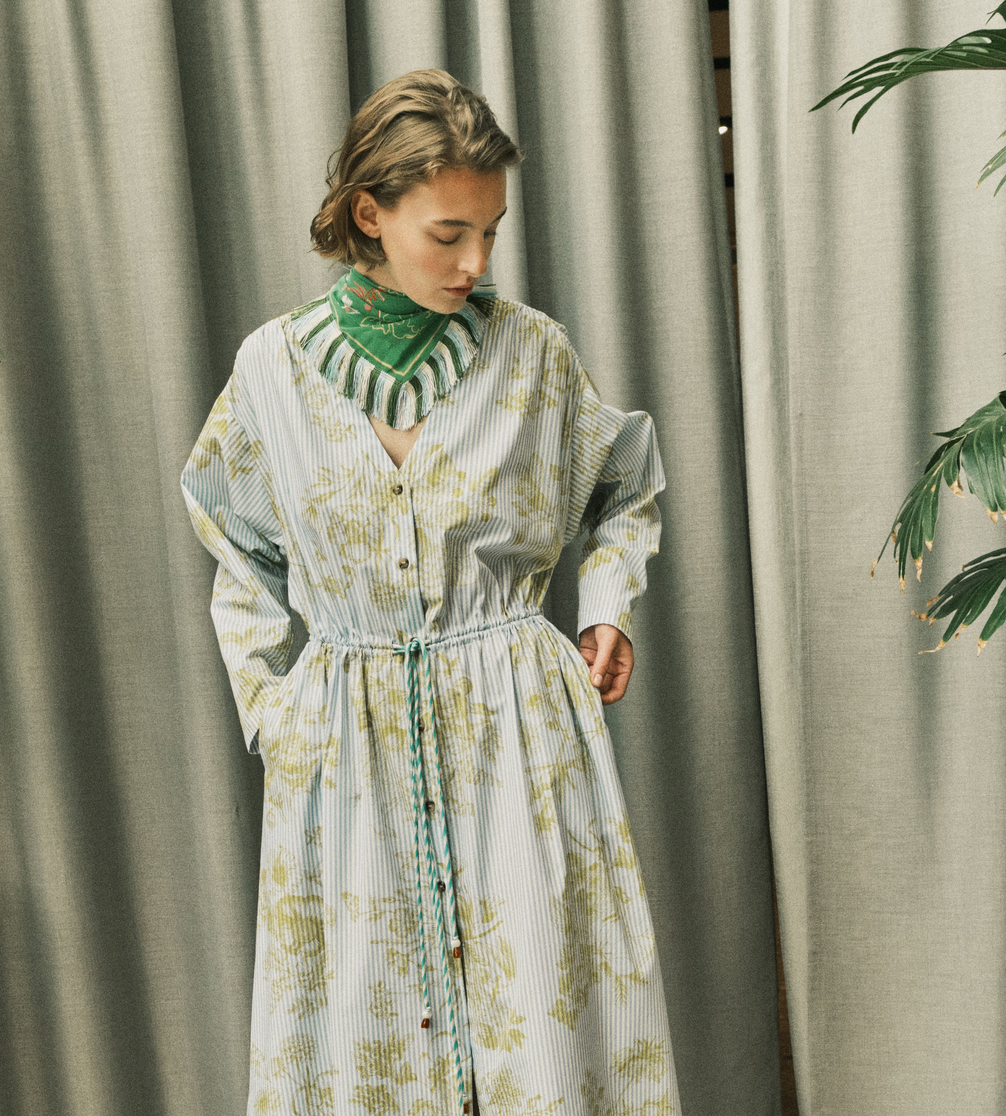mantero-1902-camille-abito-caftano-maniche-lunghe-con-coulisse-made-in-italy image 8