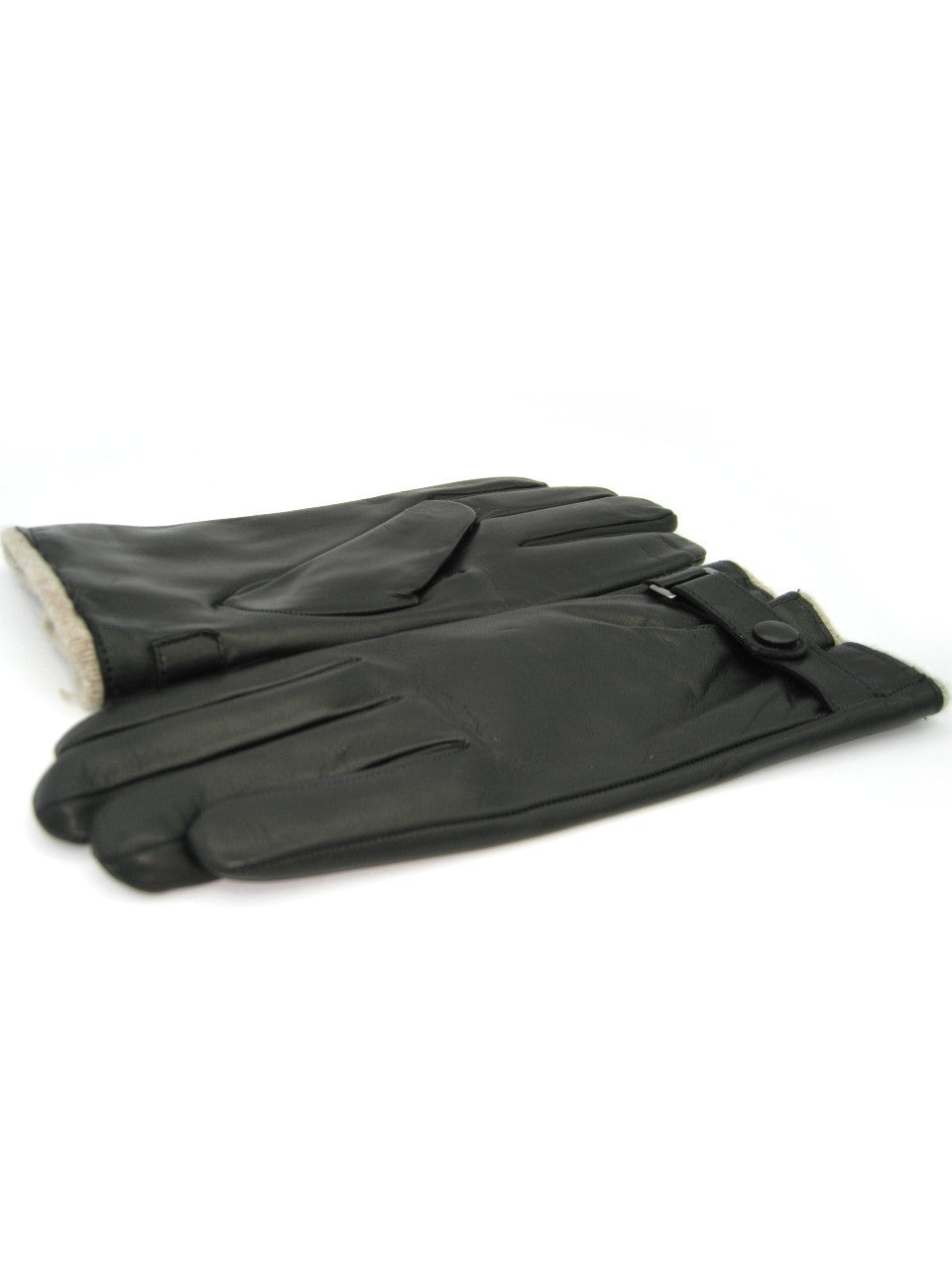 sermoneta-gloves-guanto-nappa-foderato-cashmere-con-cinturino-nero image 3
