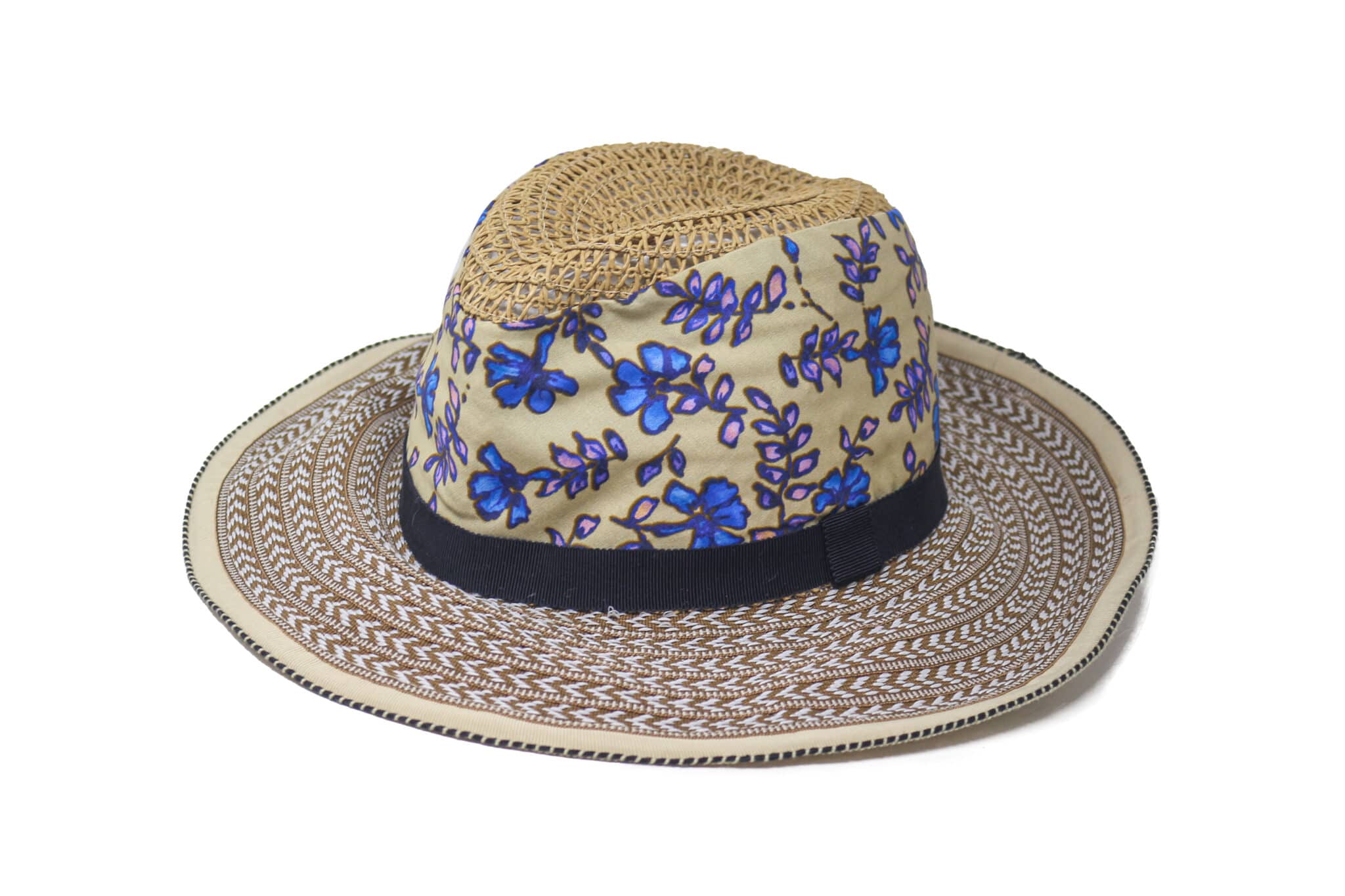 grevi-sunny-fedora-treccia-traforata-fascia-fantasia-tesa-8-cm image 1