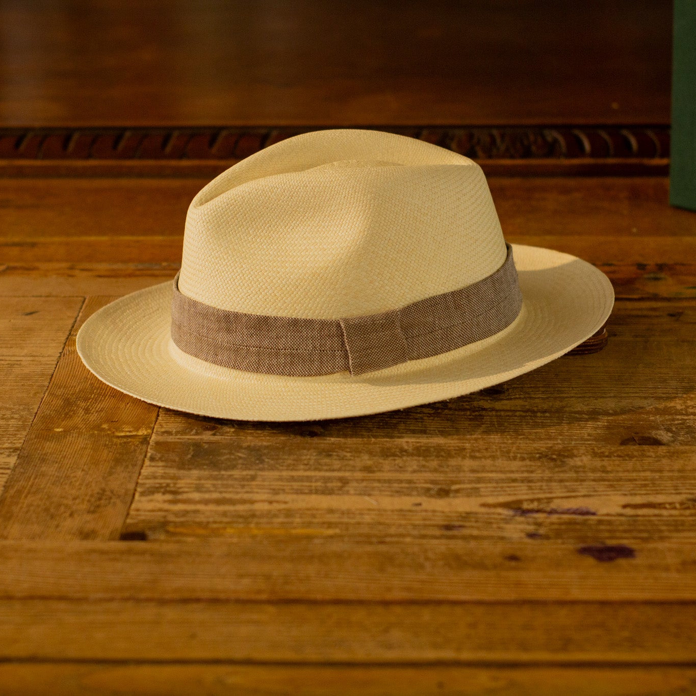 cappellificio-biellese-1935-originale-panama-lino-crema-cappello-estivo image 1