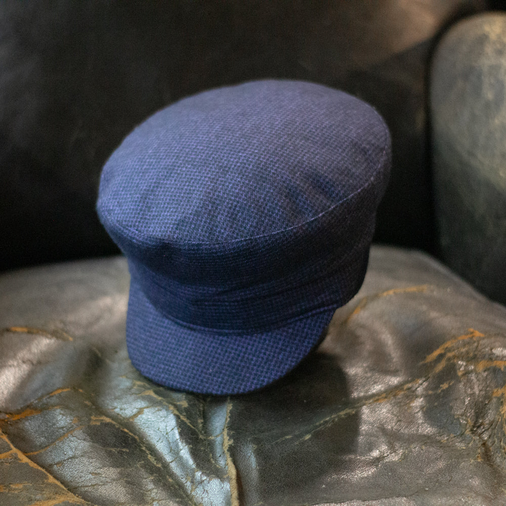 cappellificio-biellese-1935-marine-cappello-pied-de-poule-blu-vbc-100-lana image 2