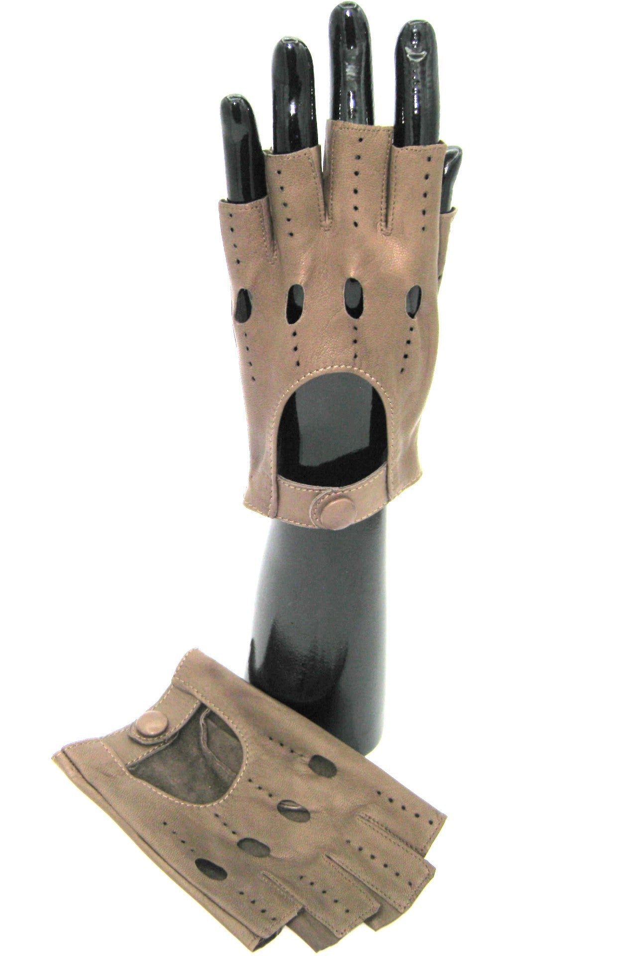 sermoneta-gloves-guanto-nappa-guida-mezze-dita-fango image 4