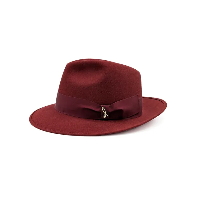 doria-1905-drop-cappello-in-feltro-di-lapin-rasato-rosso-pomodoro image 1