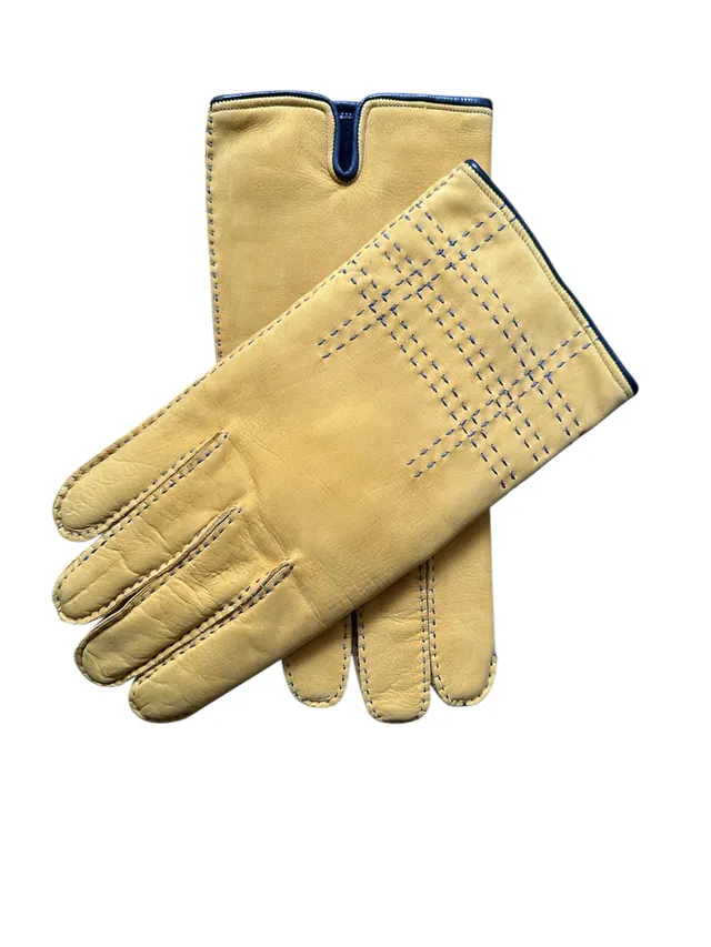 merola-gloves-guanti-in-nabuk-di-vitello-con-fodera-in-cashmere-giallo image 1