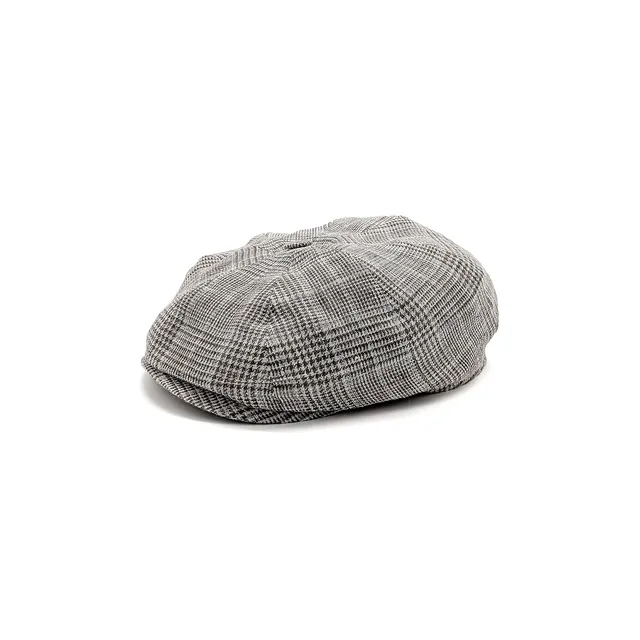 doria-1905-gatsby-berretto-a-spicchi-principe-di-galles-lino-grigio image 1