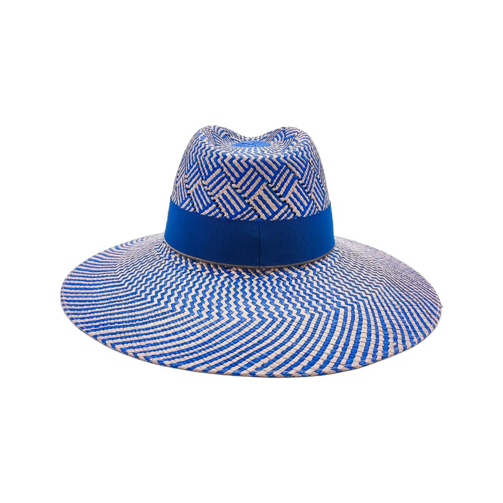doria-1905-karen-cappello-drop-donna-in-panama-brisa-blu-e-beige-tesa-larga image 3