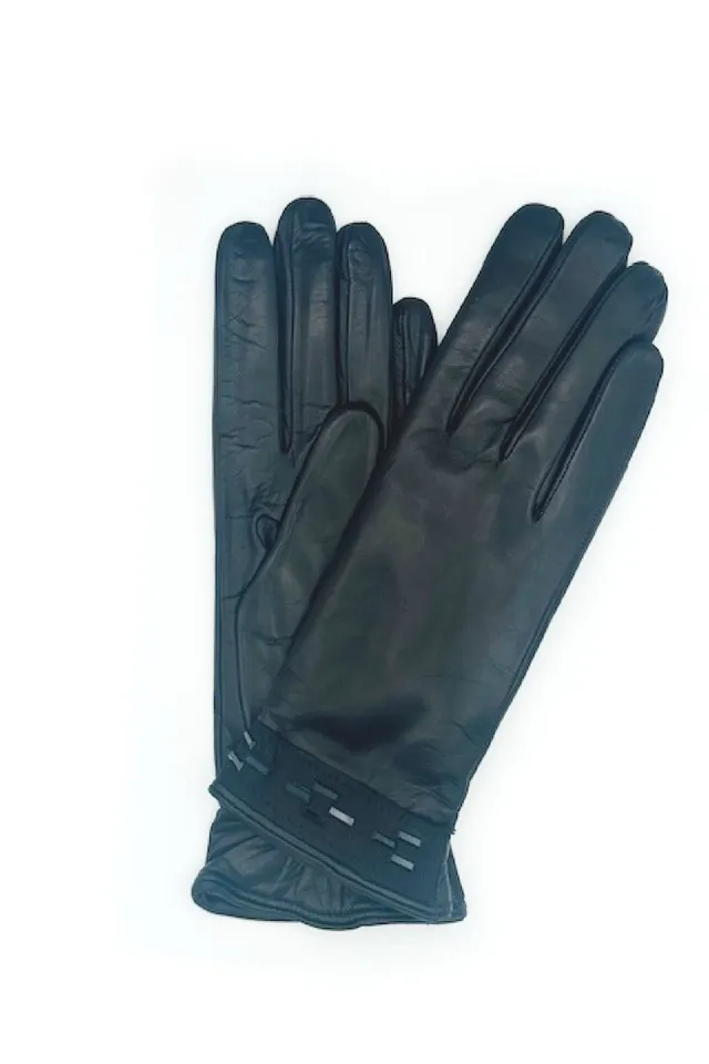 sermoneta-gloves-guanto-in-nappa-con-applicazione-al-polso-2bt-nero image 1