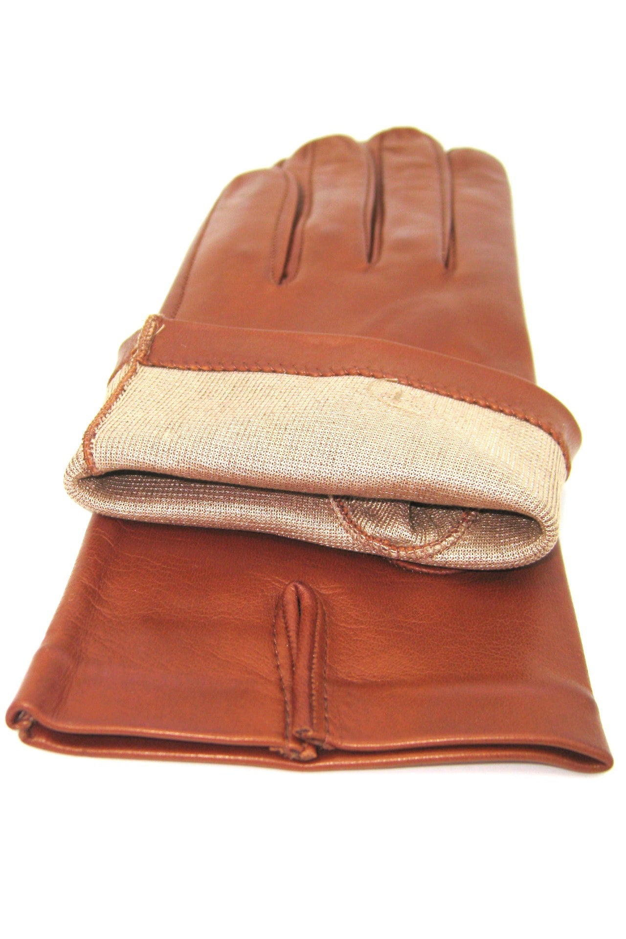 sermoneta-gloves-guanto-classico-2bt-in-nappa-foderato-di-seta-cognac image 4