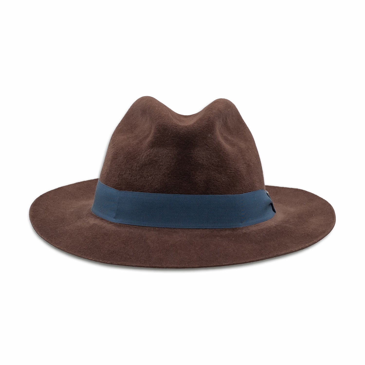 doria-1905-roberto-cappello-fedora-velour-marrone-cioccolato image 1