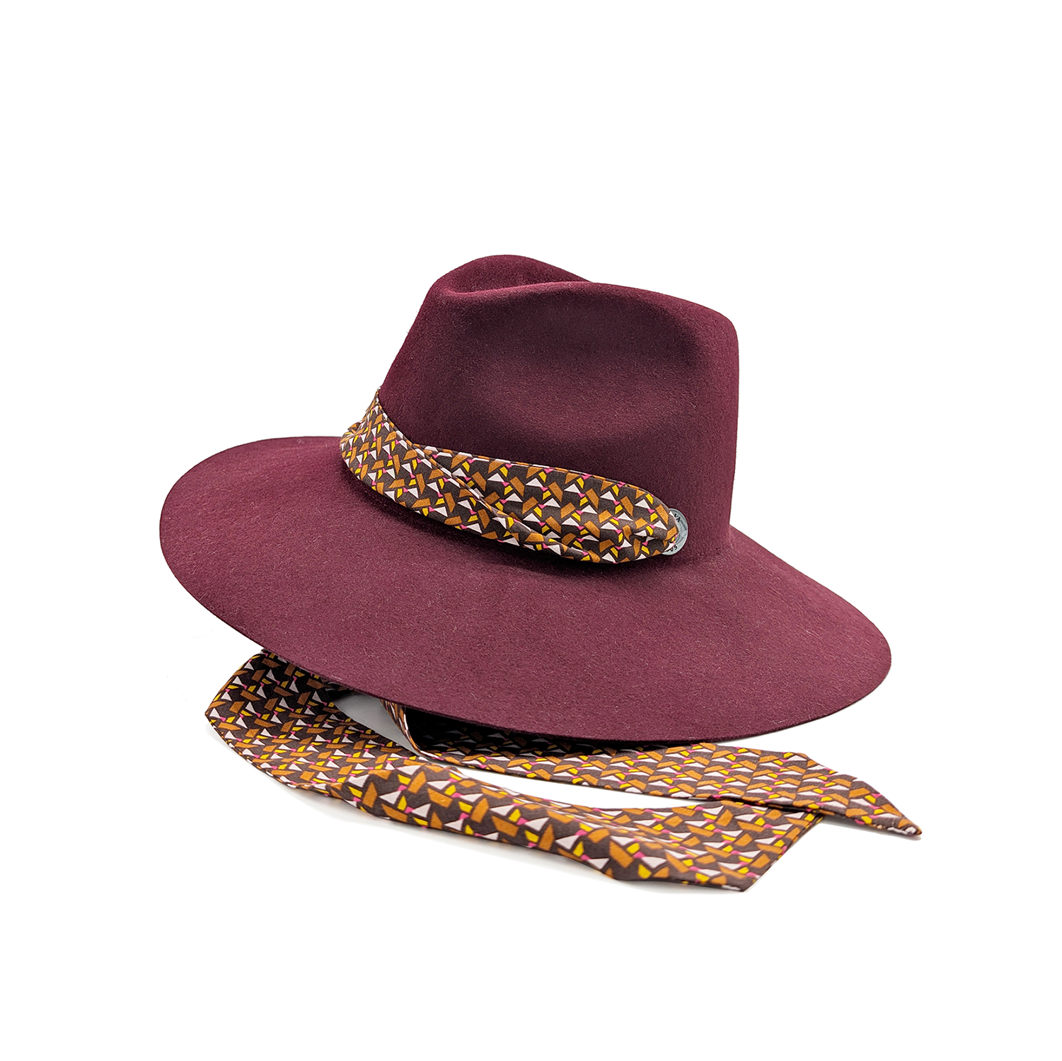 doria-1905-morgane-cappello-a-tesa-larga-in-feltro-di-lapin-rosso-negroamaro image 6