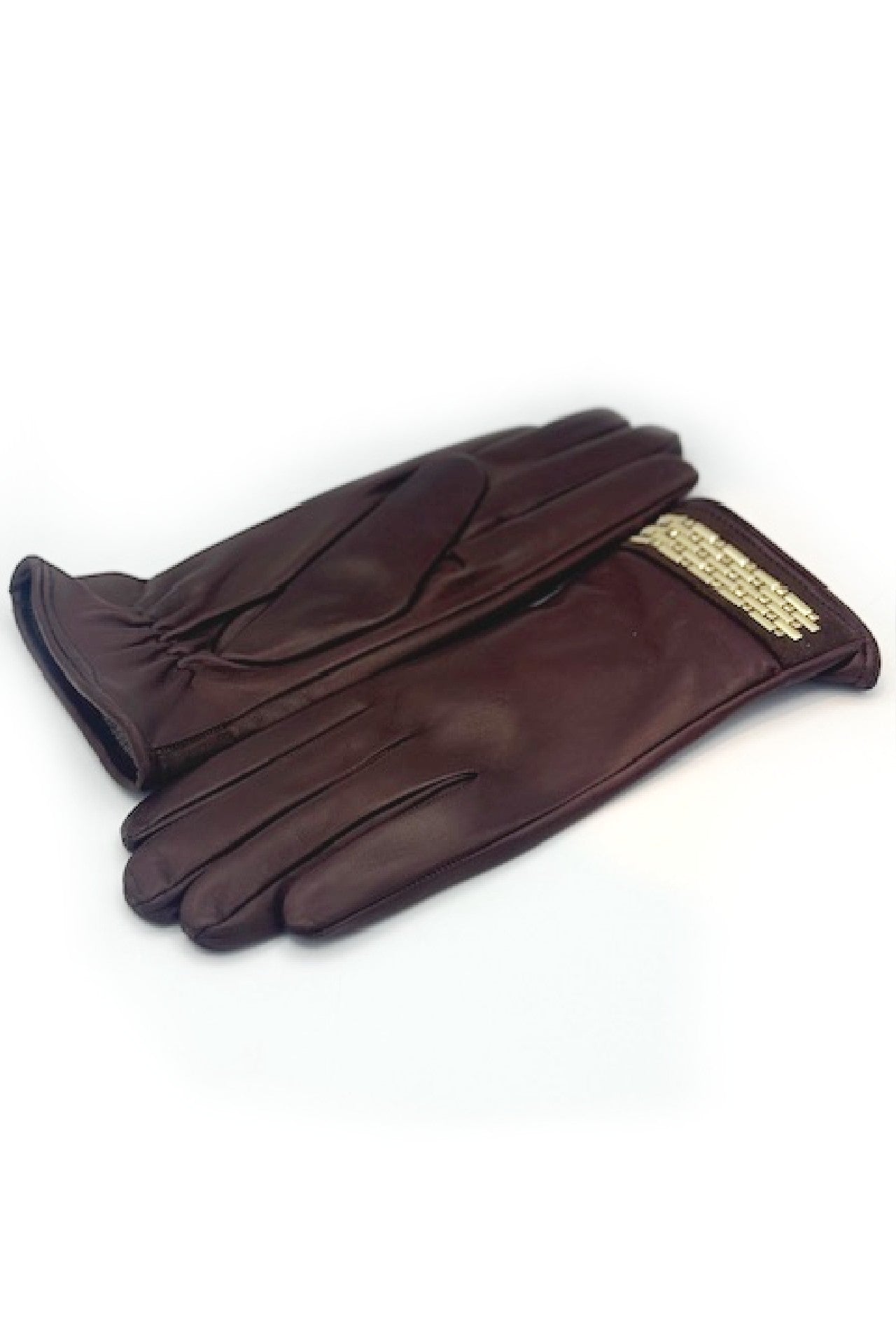 sermoneta-gloves-guanti-in-nappa-con-applicazione-dorata-al-polso-mink image 3