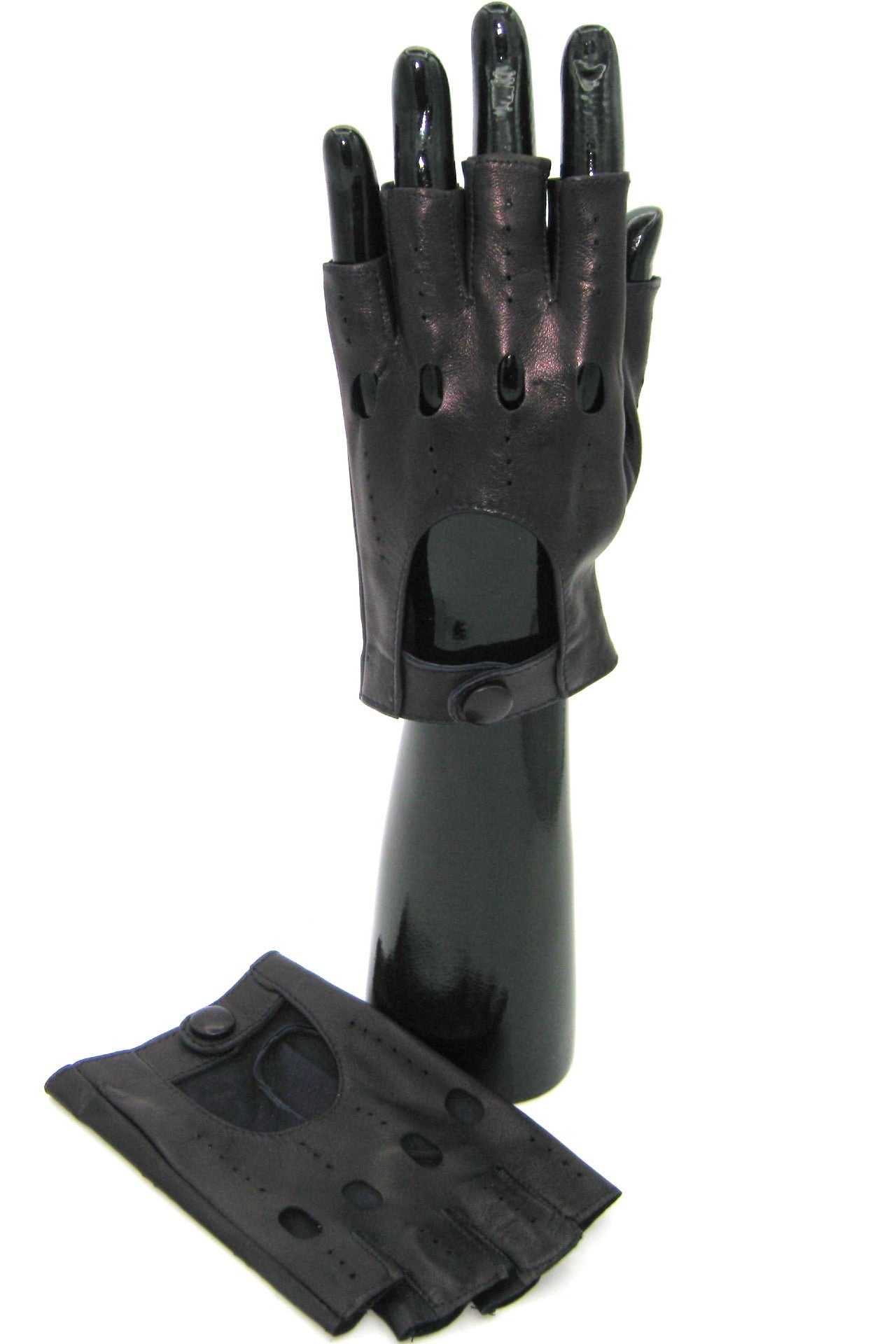 sermoneta-gloves-guanto-in-nappa-da-guida-mezze-dita-navy-da-uomo-donna image 4