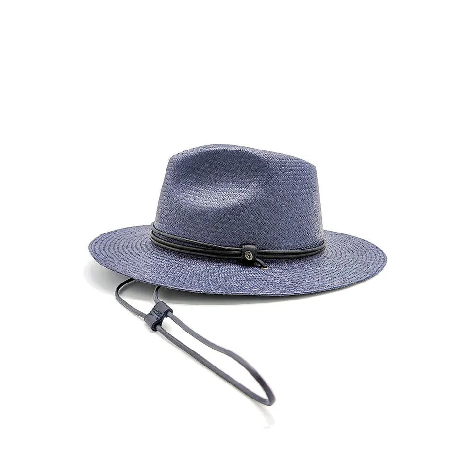 doria-1905-hoodoo-drop-cappello-panama-brisa-western-blu-notte-con-sottogola image 1