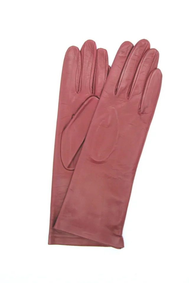 sermoneta-gloves-guanto-classico-donna-in-nappa-con-fodera-in-seta-rosso-scuro image 1