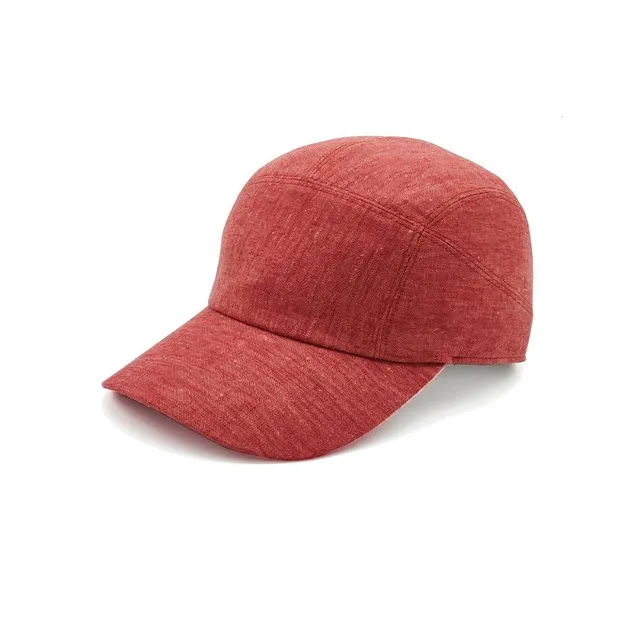 doria-1905-dakota-cappello-da-baseball-in-lino-chambray-rosso-pomodoro image 1