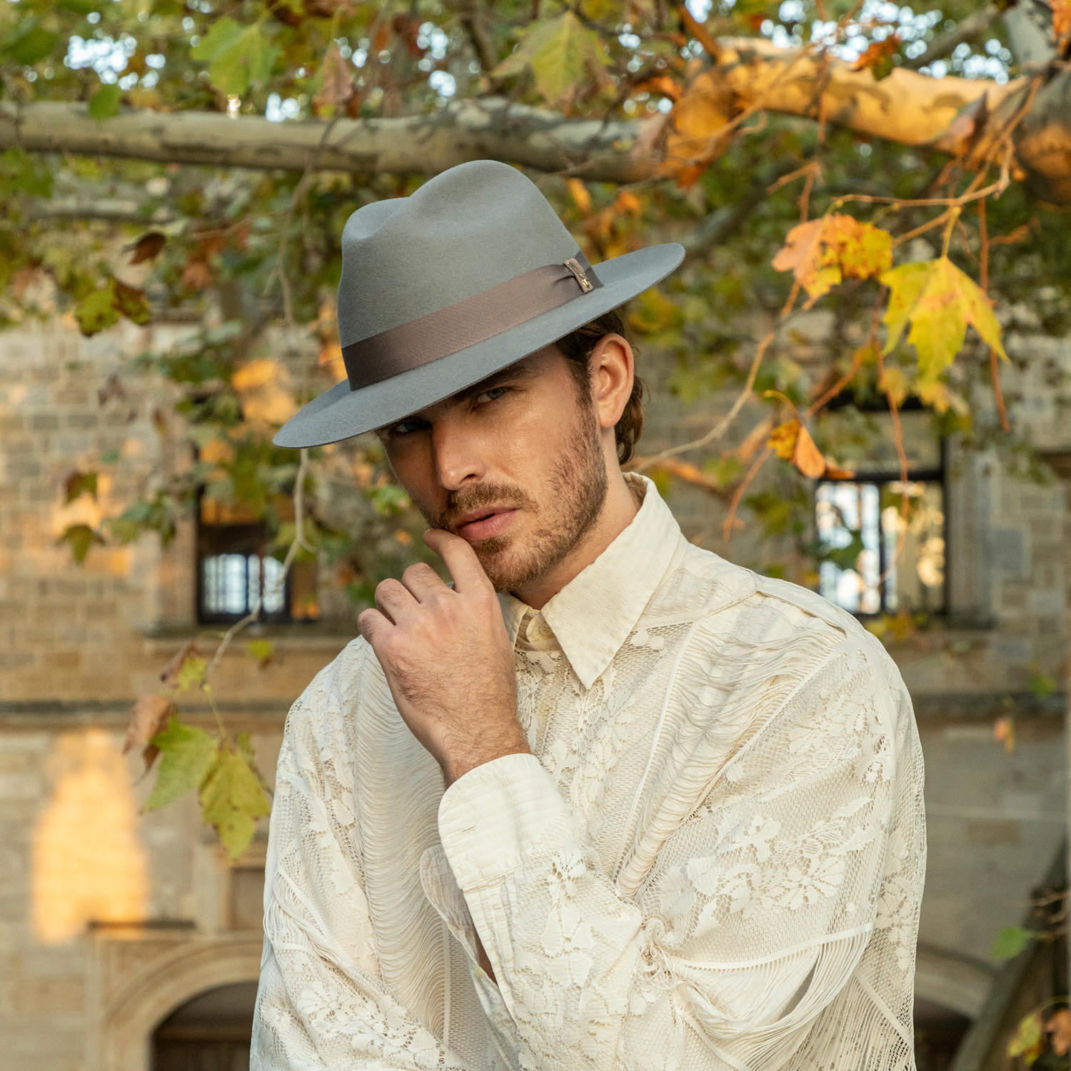 doria-1905-roberto-cappello-fedora-in-feltro-di-lapin-grigio image 2