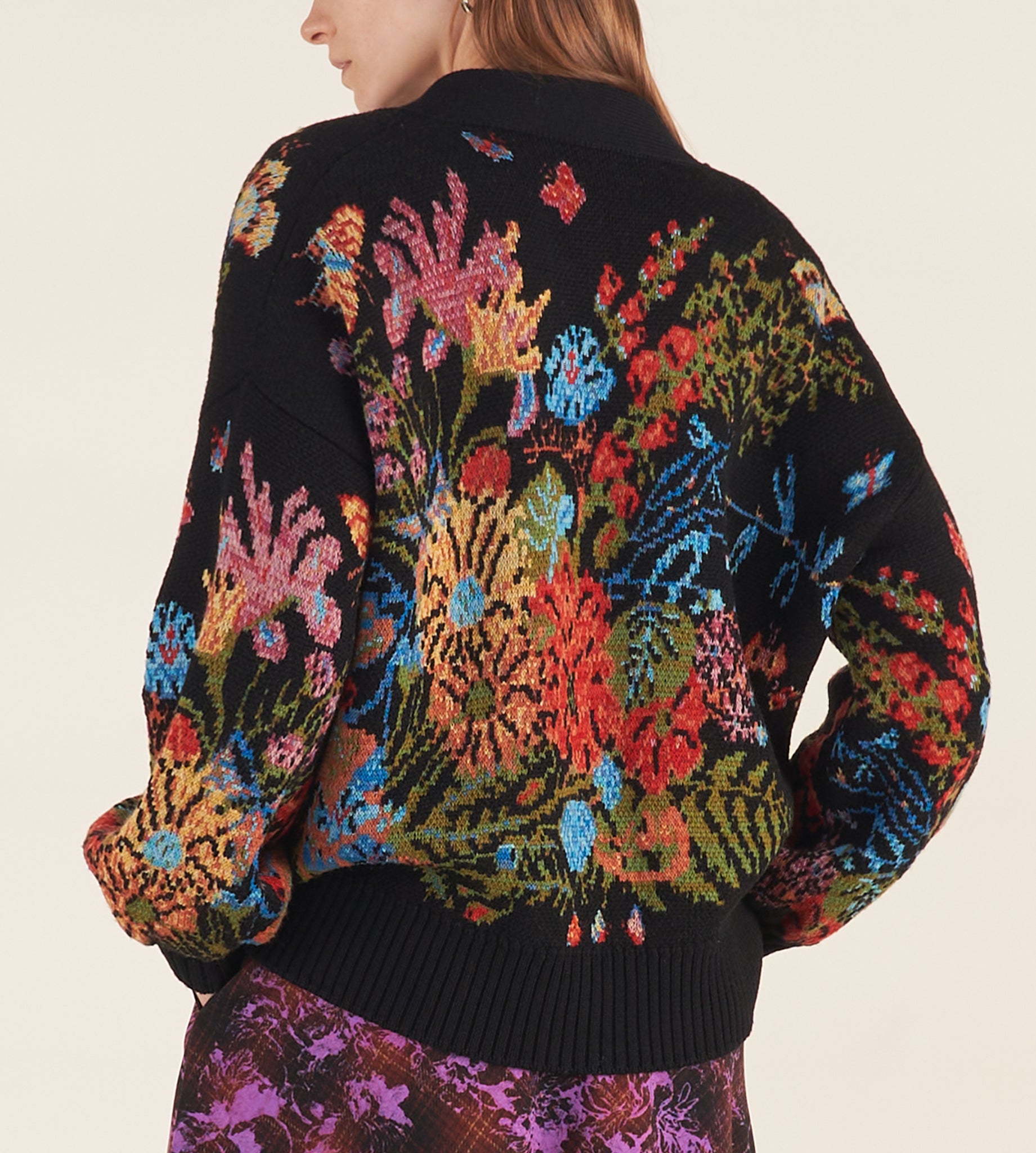 mantero-1902-claude-cardigan-oversize-in-jacquard-di-lana-made-in-italy image 2