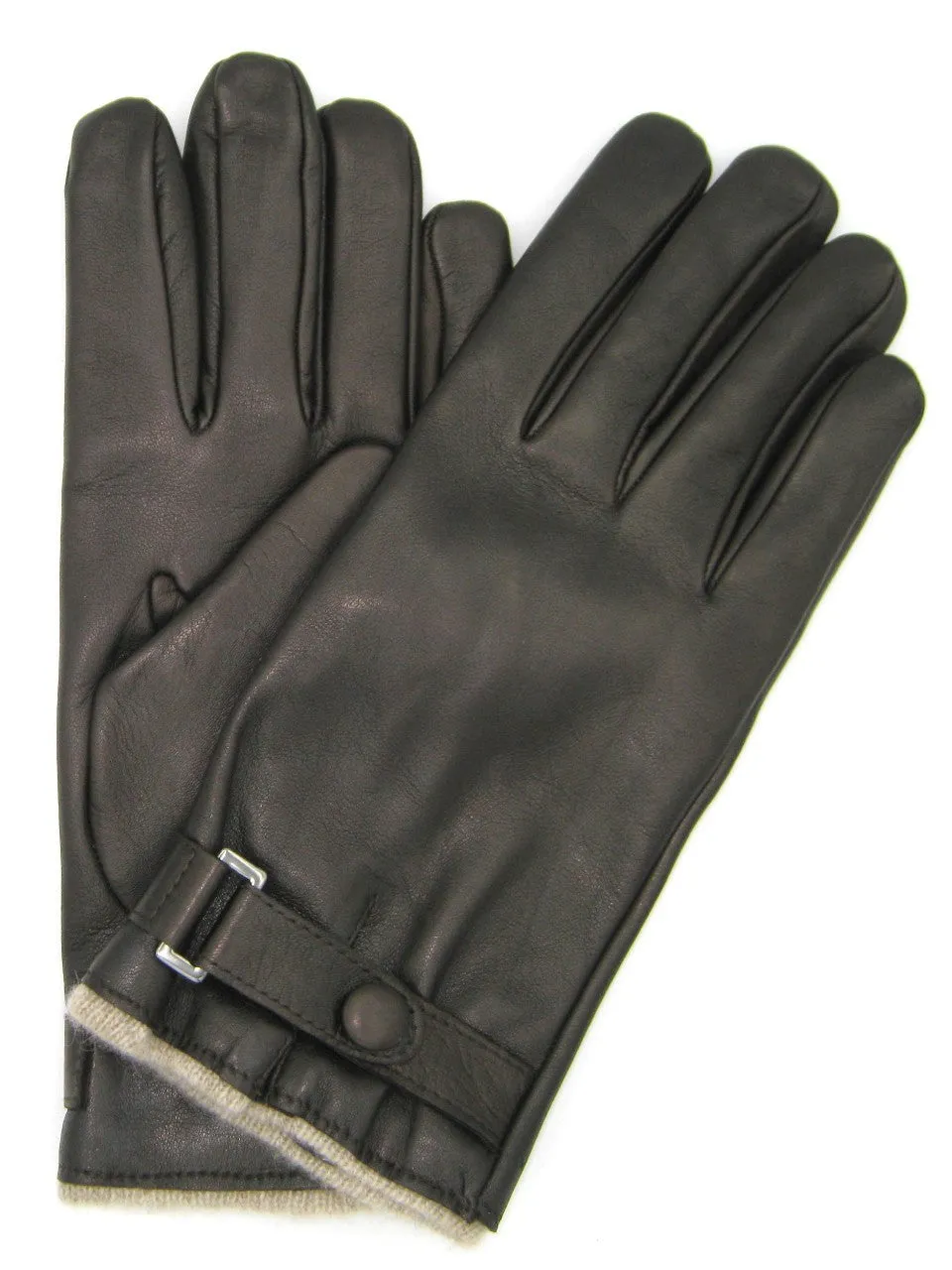 sermoneta-gloves-guanto-in-nappa-foderato-cashmere-con-cinturino-t-moro-da-donna image 1
