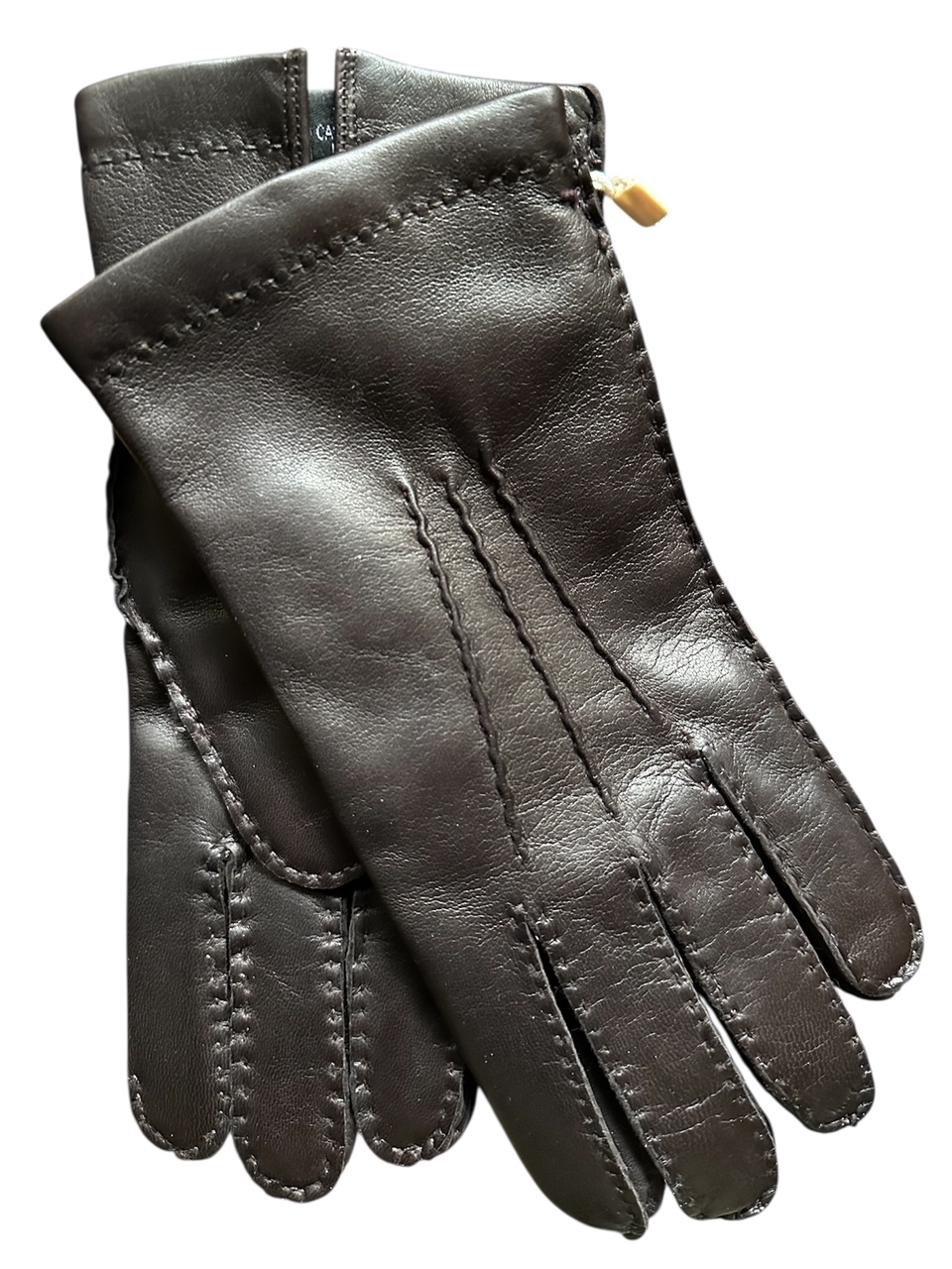 merola-gloves-guanti-in-nappa-cuciti-a-mano-con-fodera-in-cashmere-marrone-scuro image 1