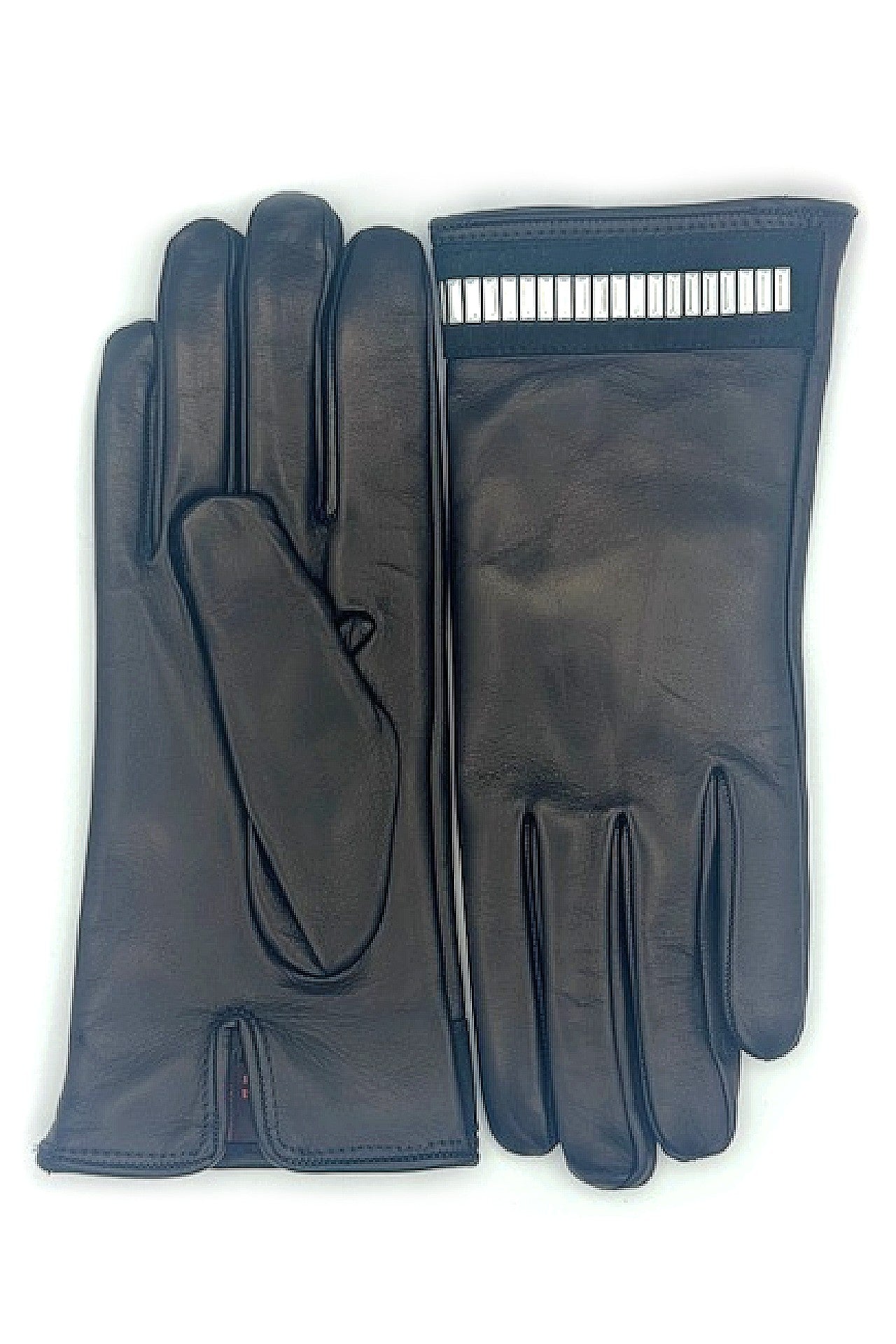 sermoneta-gloves-guanto-in-nappa-di-capretto-con-bracciale-silver-al-polso-nero image 2