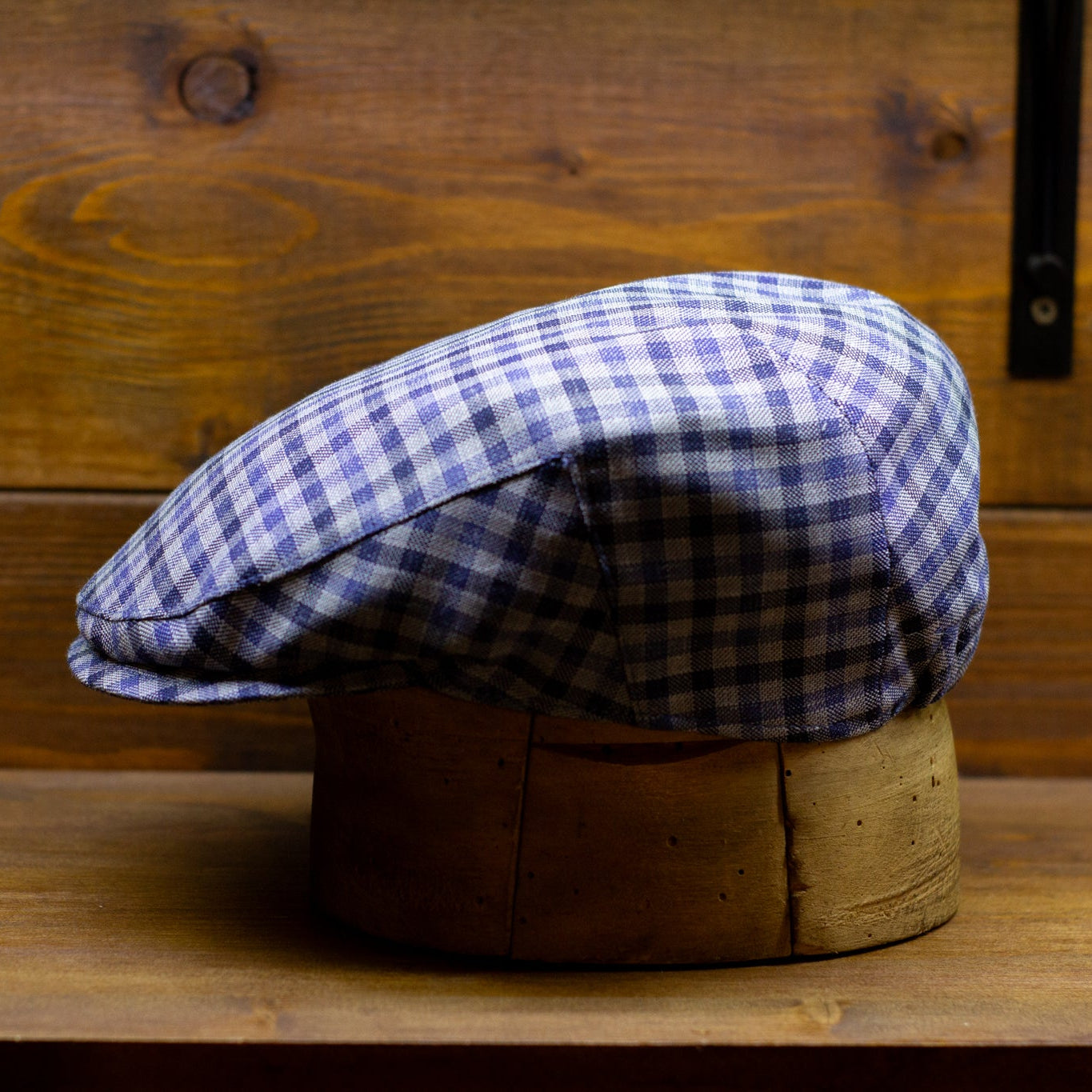 cappellificio-biellese-1935-county-cap-vbc-microcheck-navy image 4