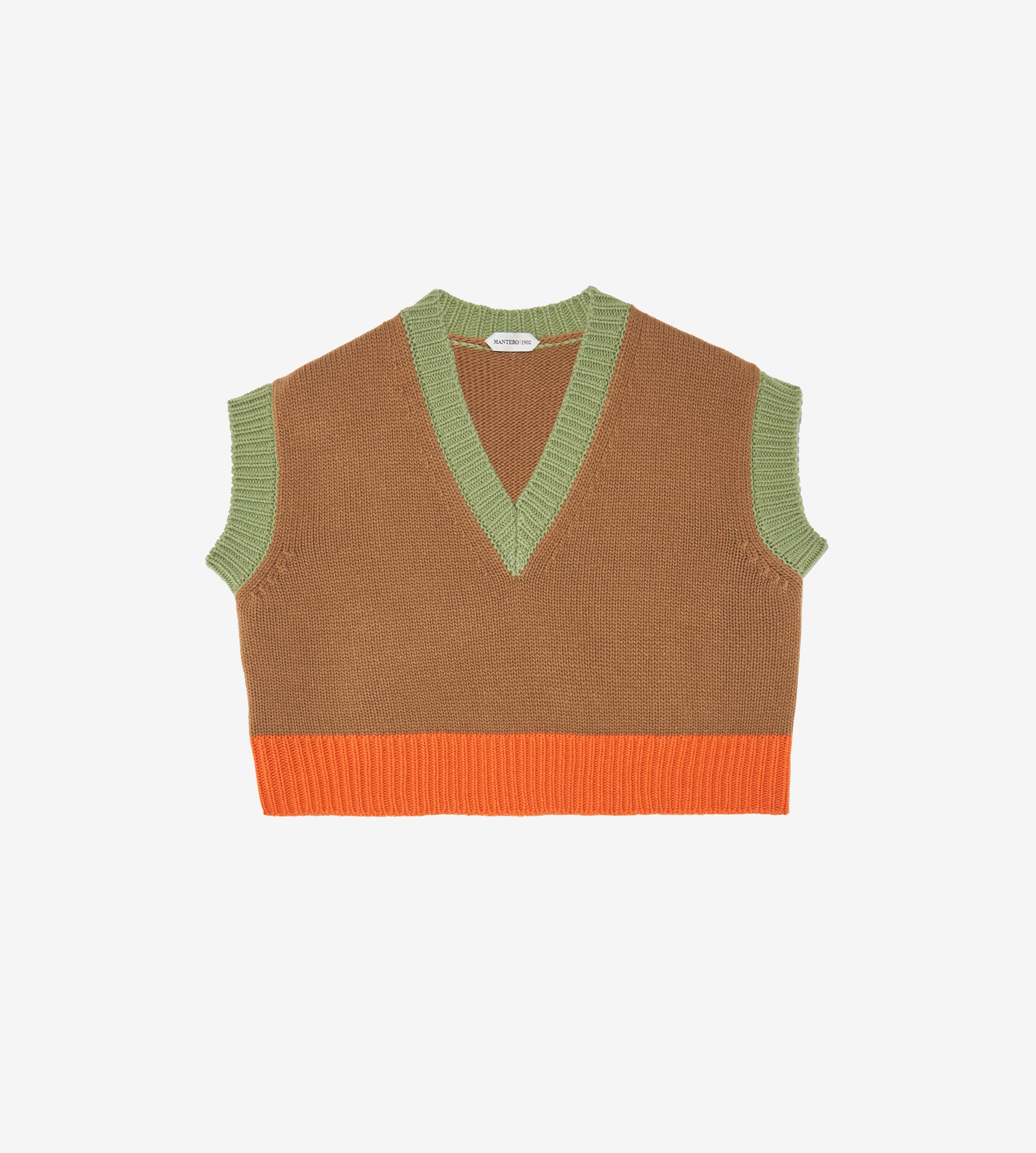 mantero-1902-lucy-gilet-in-lana-scollo-a-v image 1