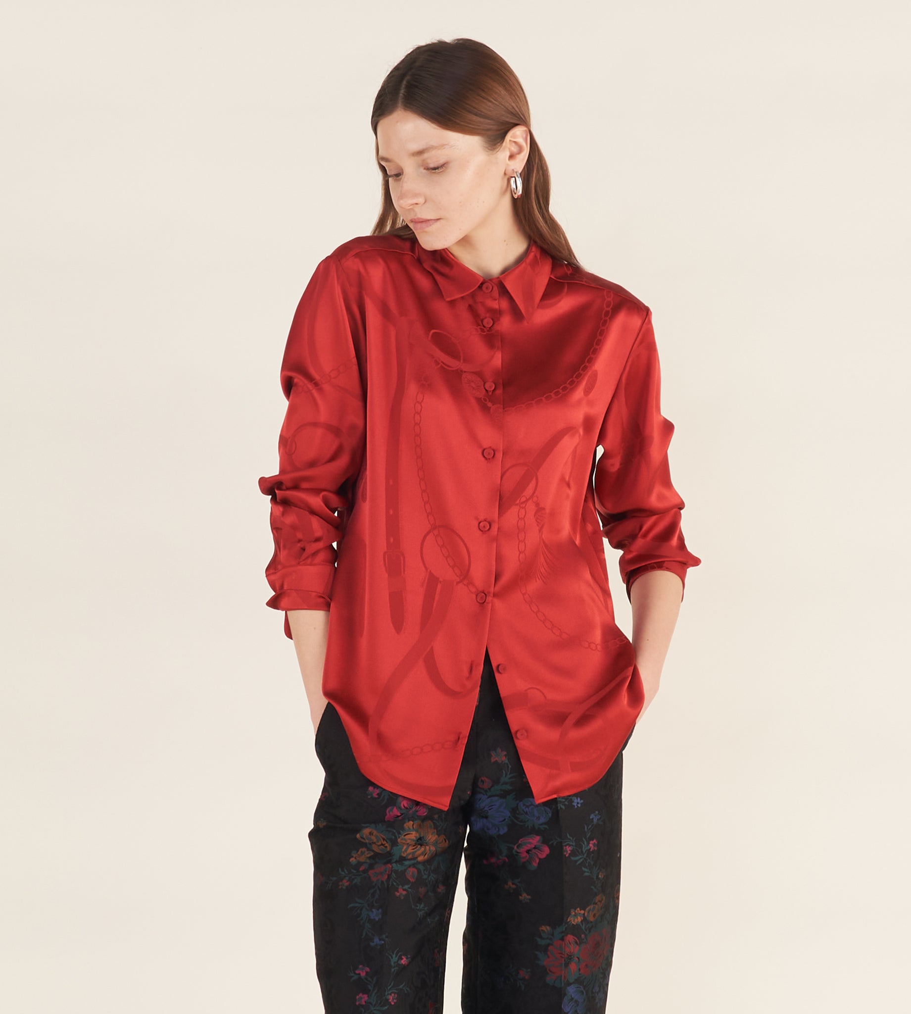 camicia-ava-essential-mantero-1902-cotone-con-bottoni-in-seta-jacquard-made-in-i image 2