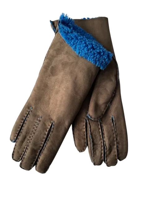 merola-gloves-guanti-in-shearling-cuciti-a-mano-made-in-italy-brown-blue-royal image 1