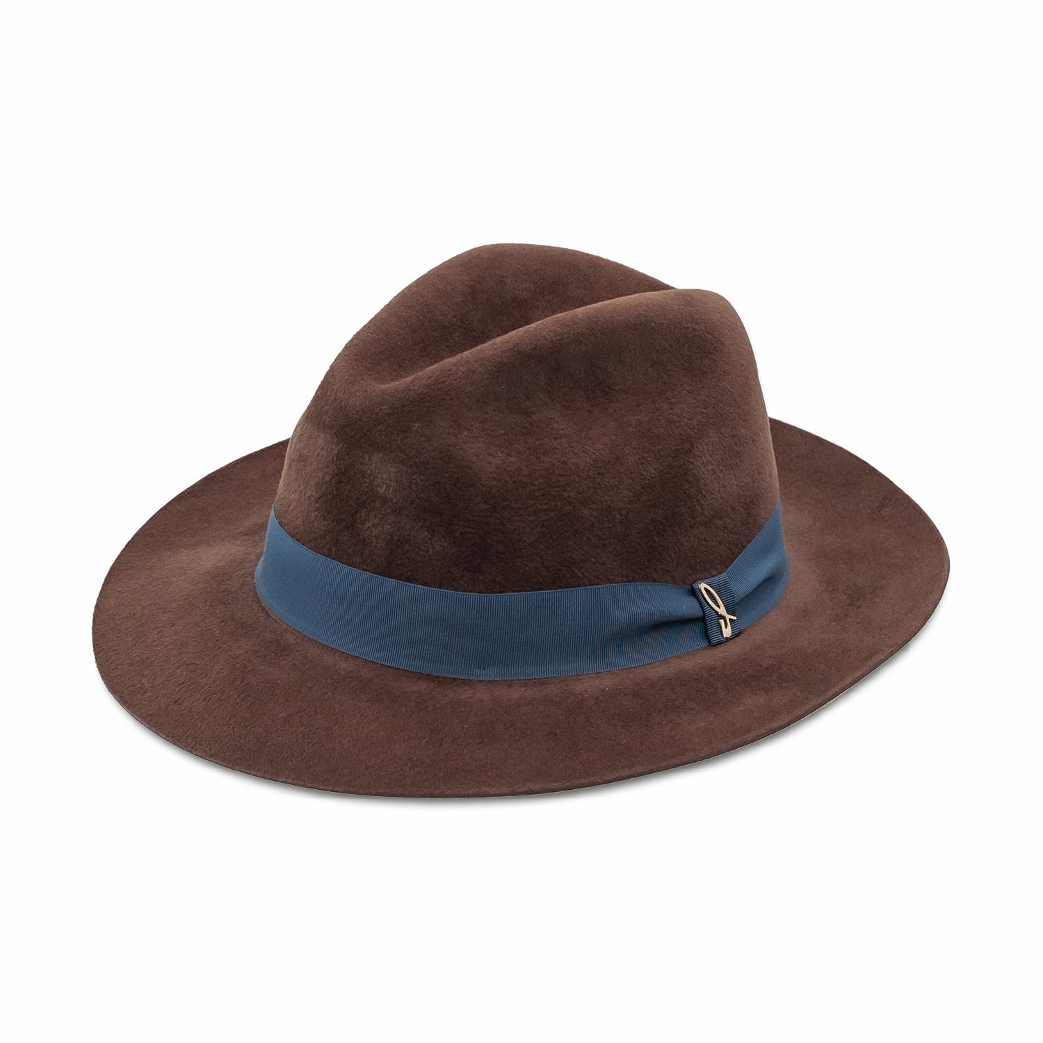 doria-1905-roberto-cappello-fedora-velour-marrone-cioccolato image 6