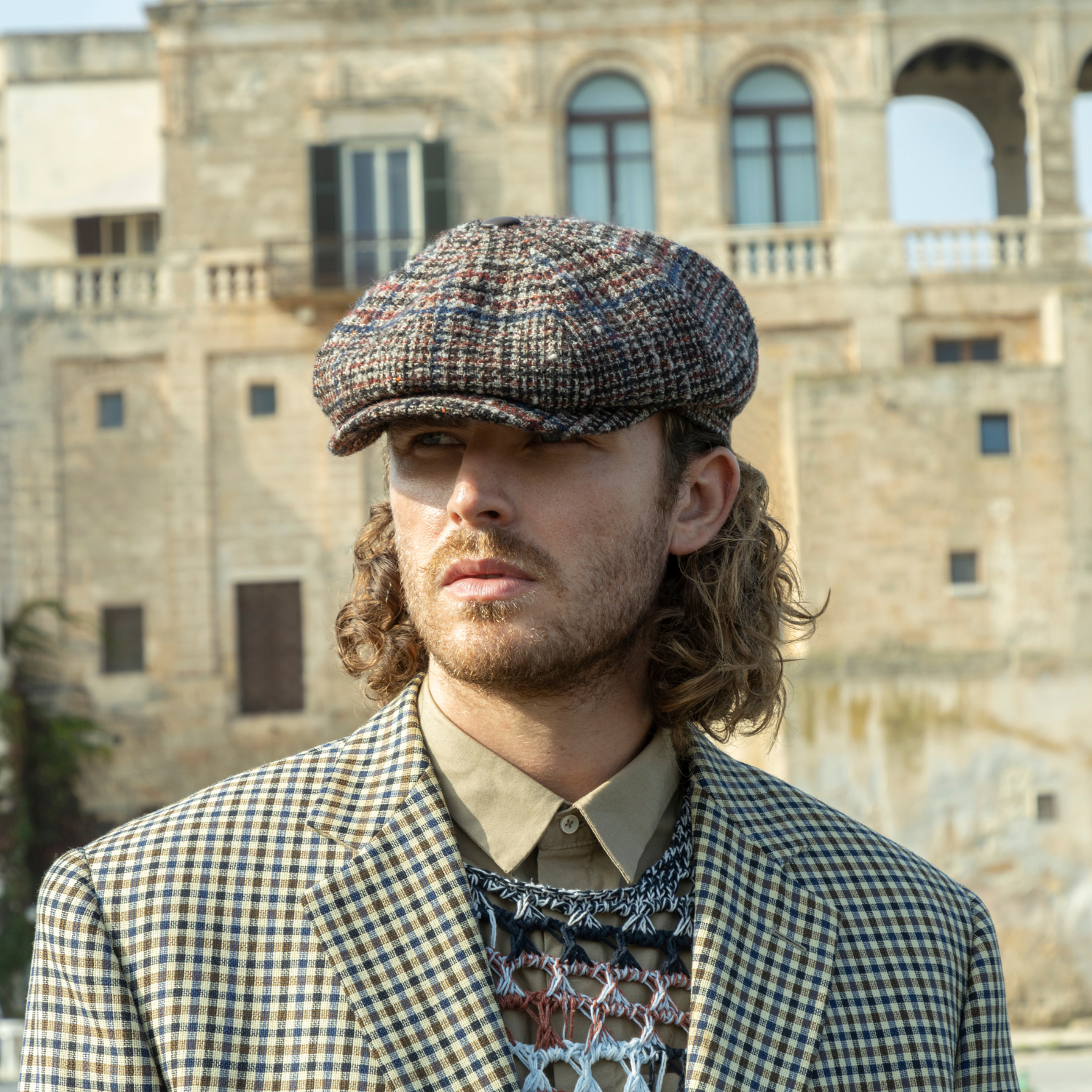 doria-1905-berretto-gatsby-a-spicchi-in-tweed-principe-di-galles-ferla image 2
