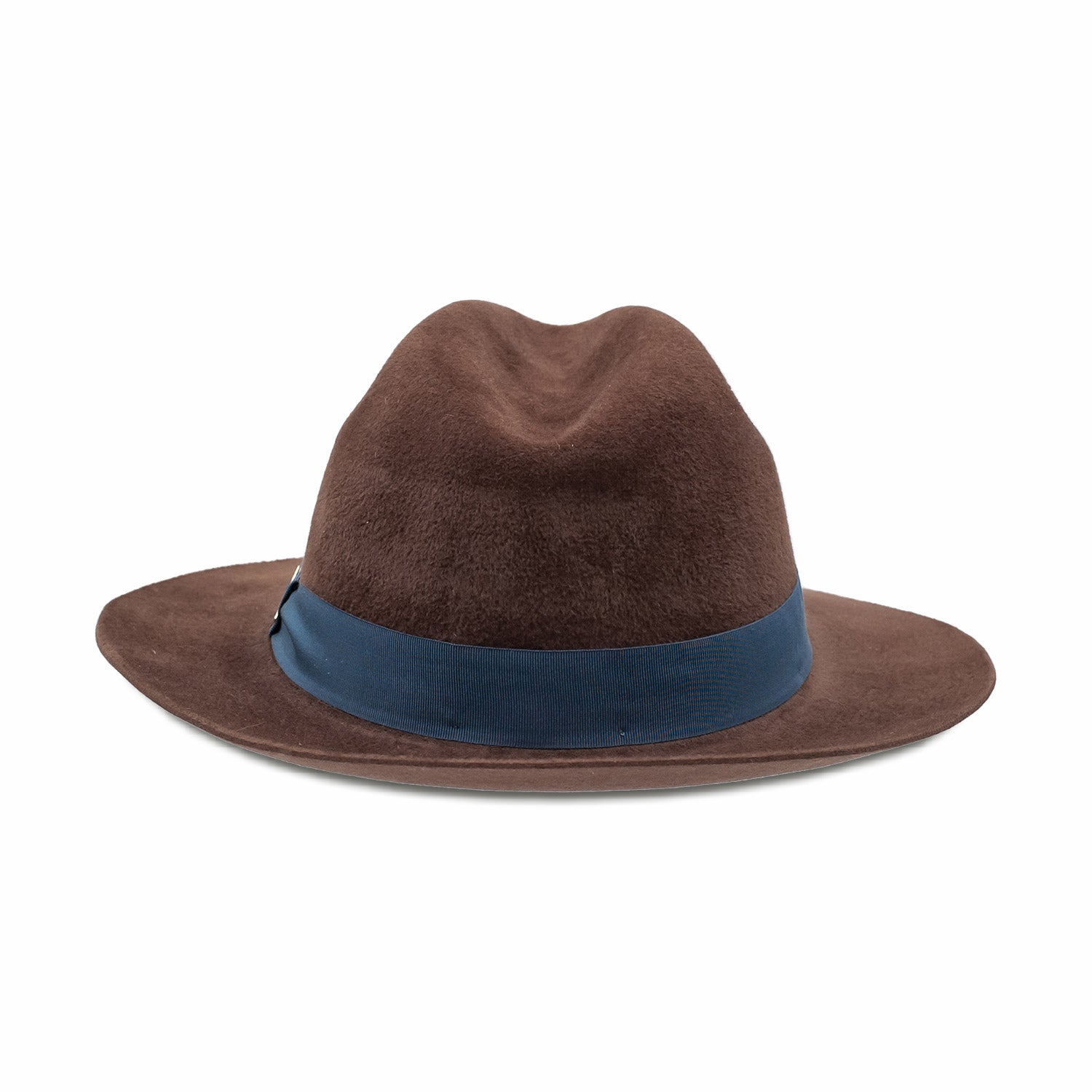 doria-1905-roberto-cappello-fedora-velour-marrone-cioccolato image 3