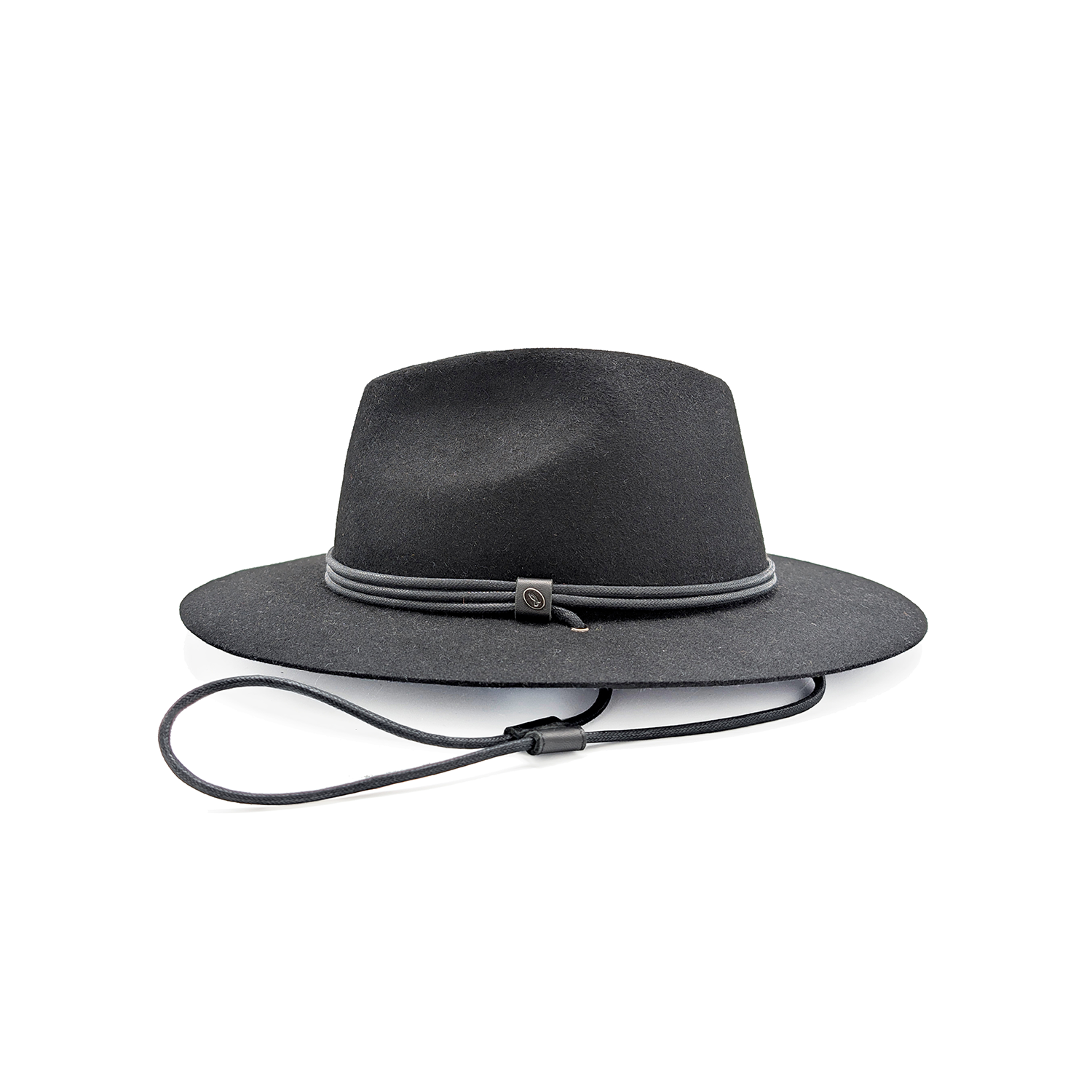 doria-1905-drop-cappello-in-feltro-di-lana-nero-con-laccio image 1